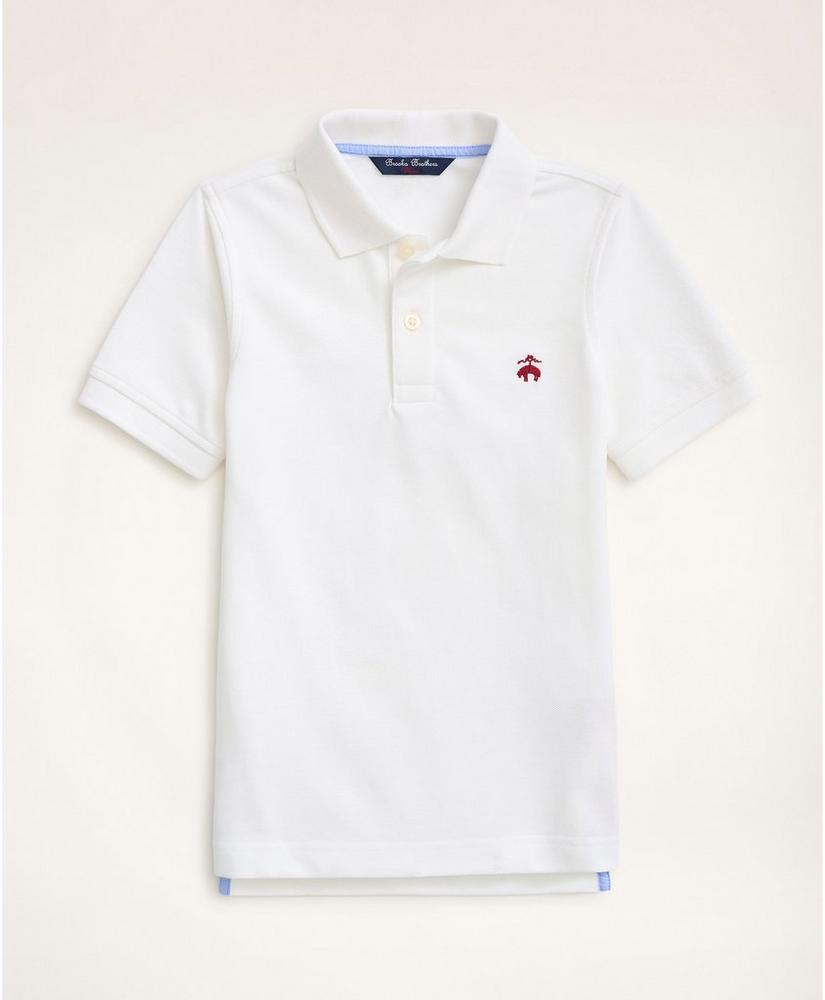 Boys Short-Sleeve Cotton Pique Polo Shirt, image 1