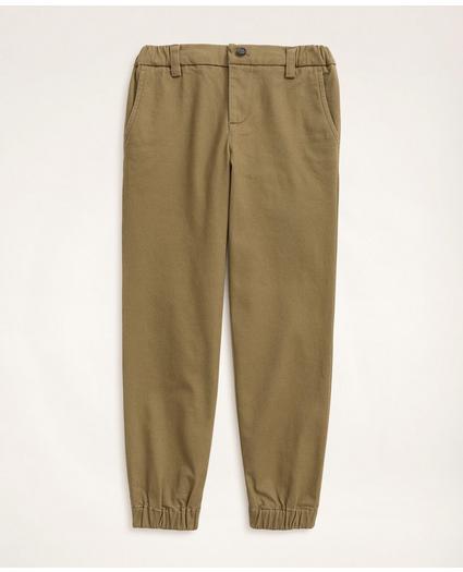 Stretch Cotton Twill Jogger Pants, image 1