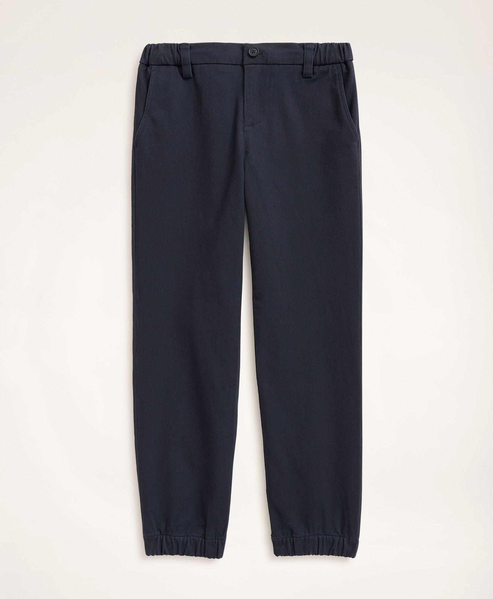 Stretch Cotton Twill Jogger Pants