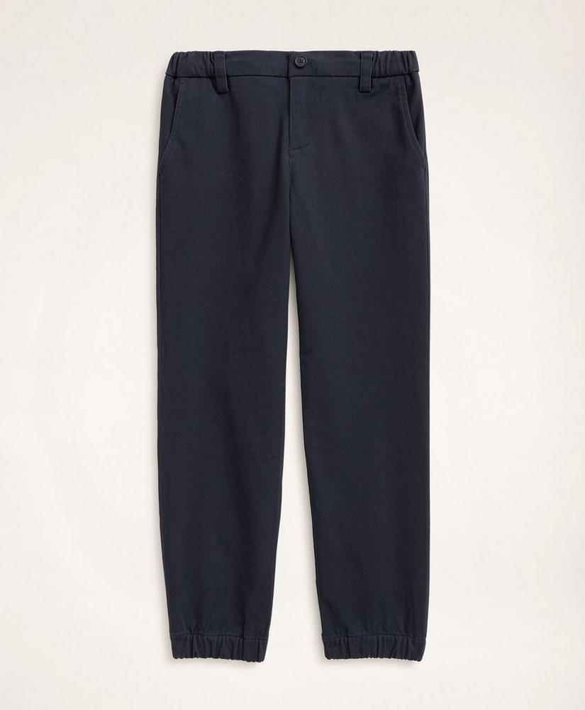 Stretch Cotton Twill Jogger Pants, image 1