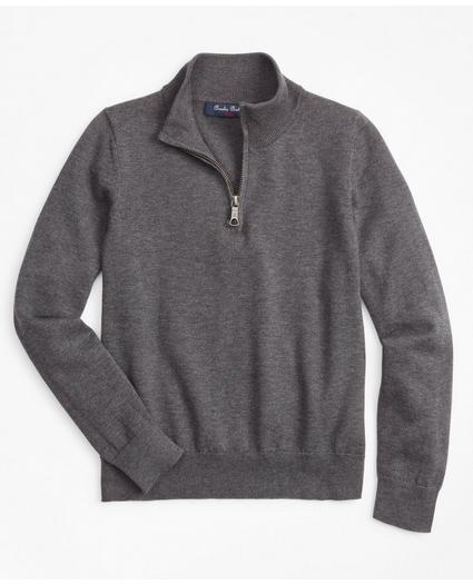 Boys Supima® Cotton Half-Zip Sweater, image 1