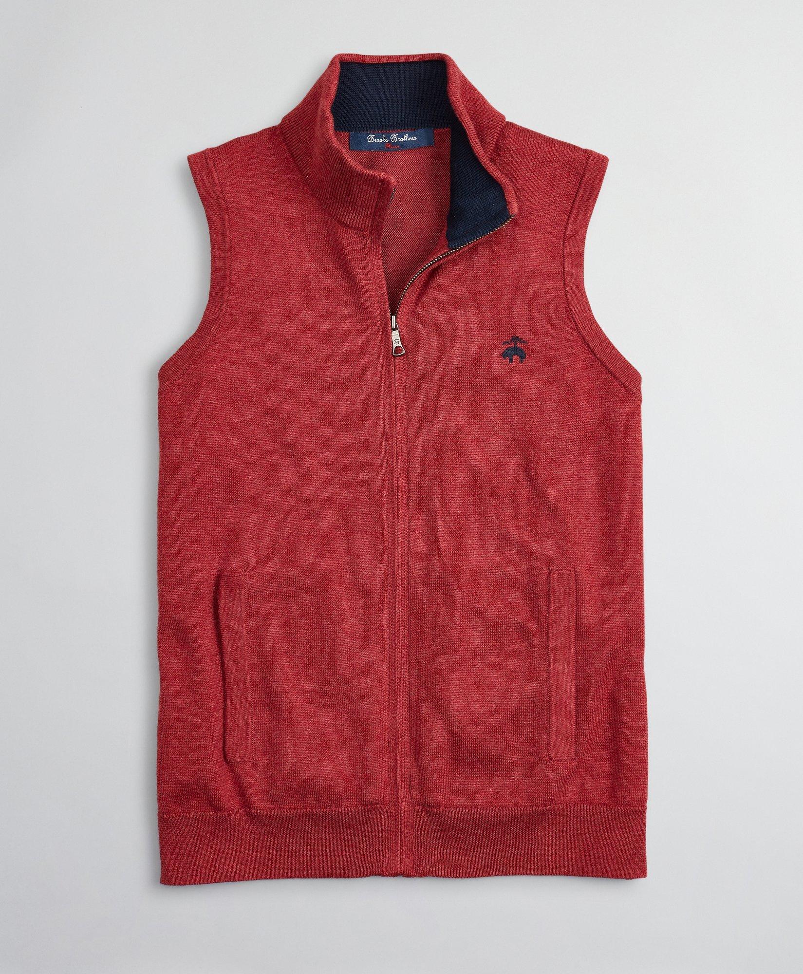 Brooks brothers red fleece vest on sale