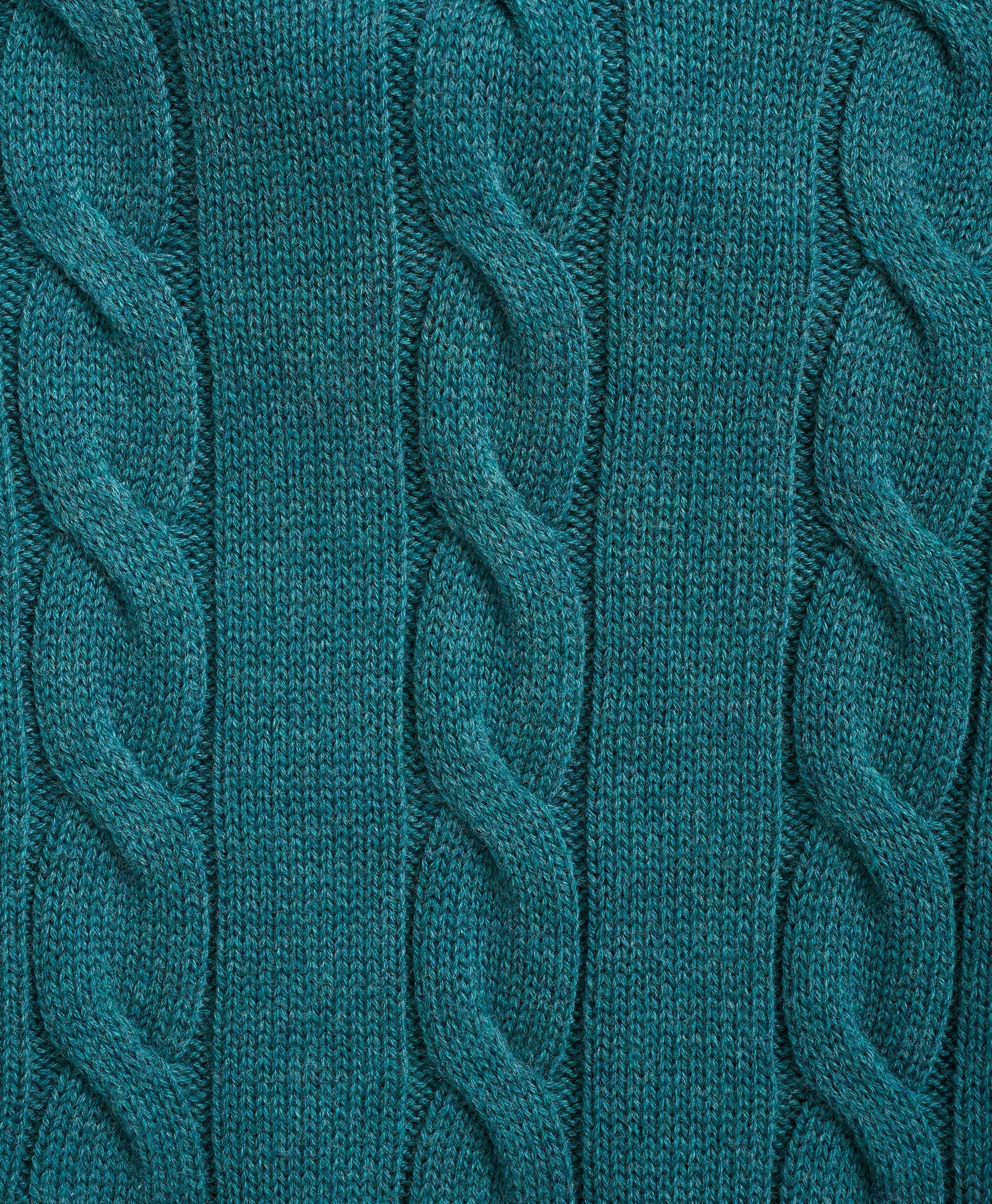 Teal cable 2024 knit sweater