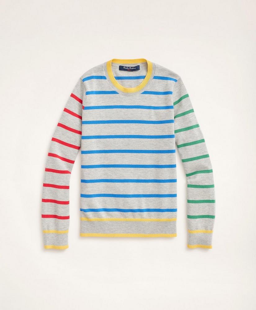 Brooksbrothers Boys Supima Cotton Fun Stripe Sweater