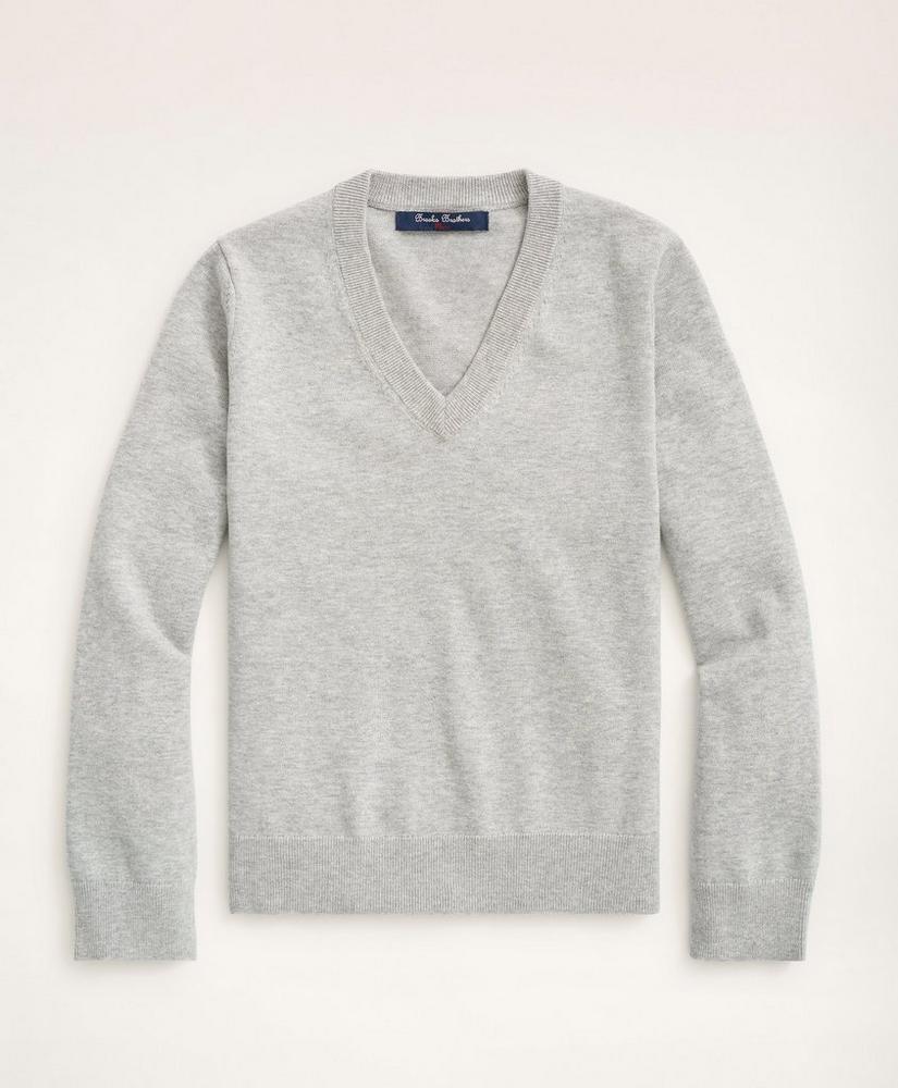 Boys Cotton V-Neck Sweater, image 1