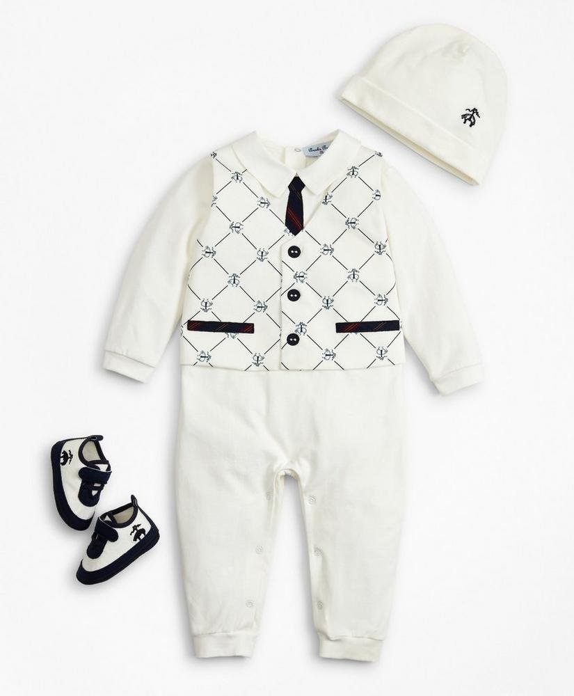 Boys Vest Coverall, Hat & Booties Set - 12 Months, image 1