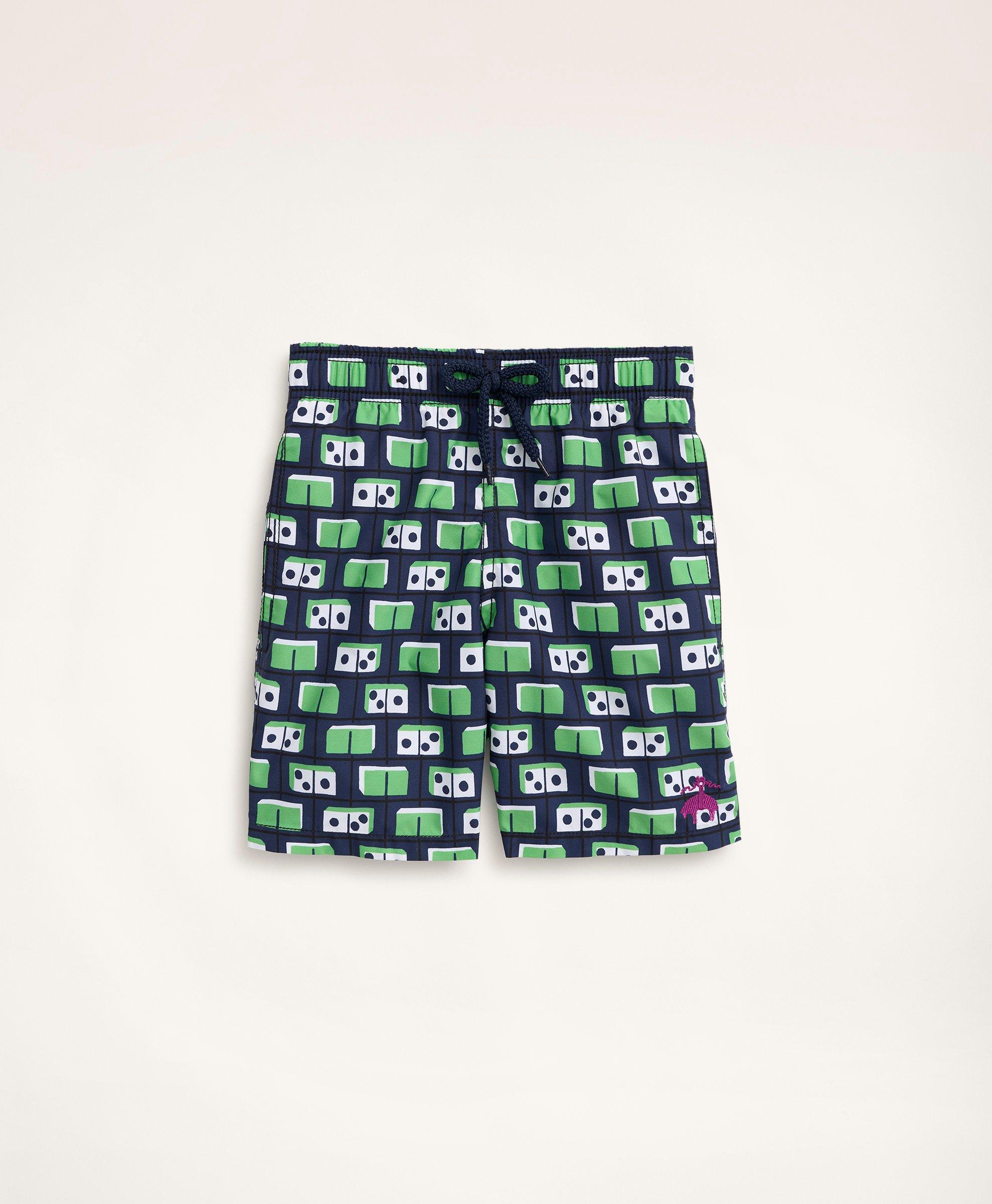 Boys Brooks Brothers Et Vilebrequin Swim Trunks in the Dominator Print