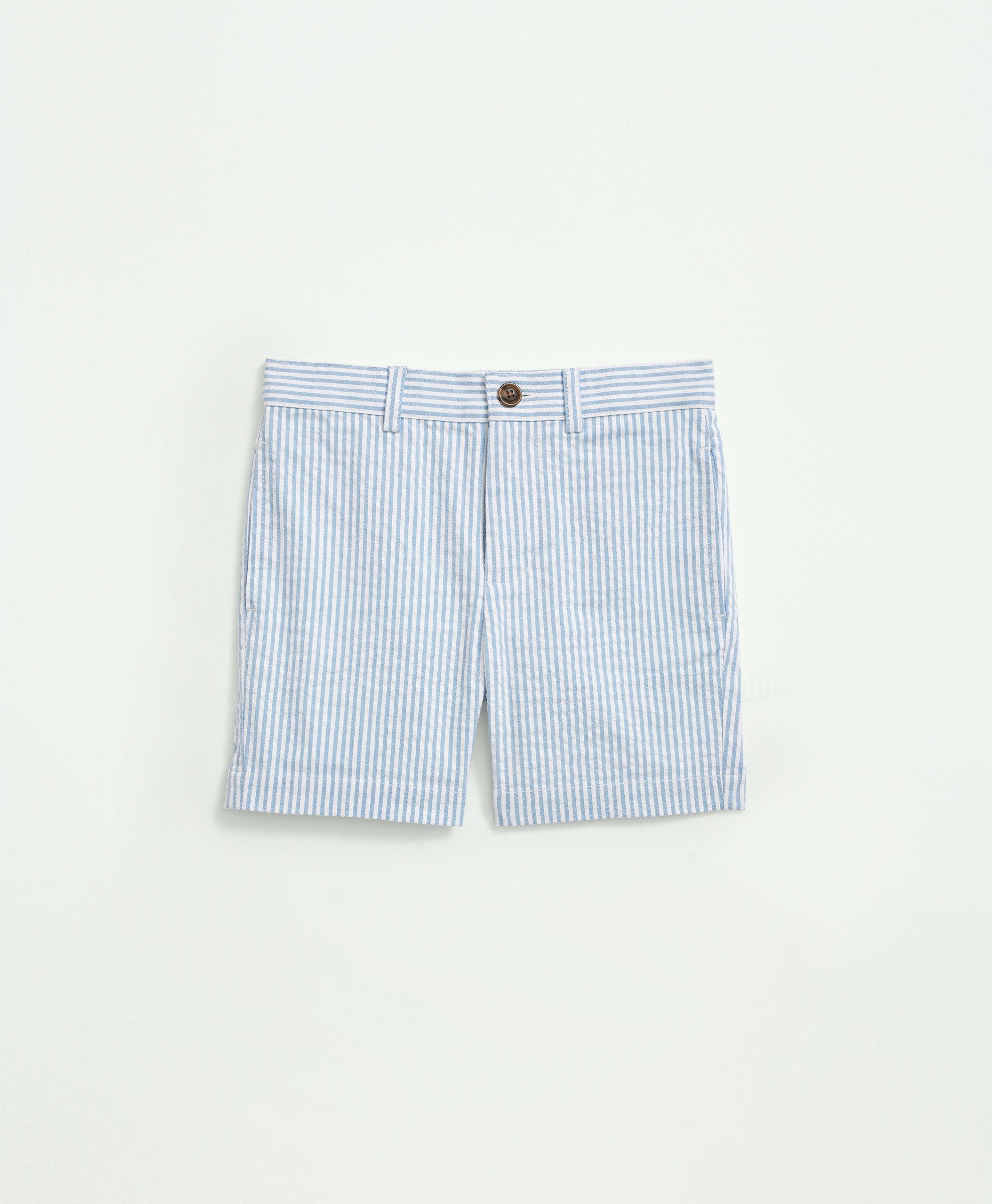 Boys Cotton Seersucker Shorts