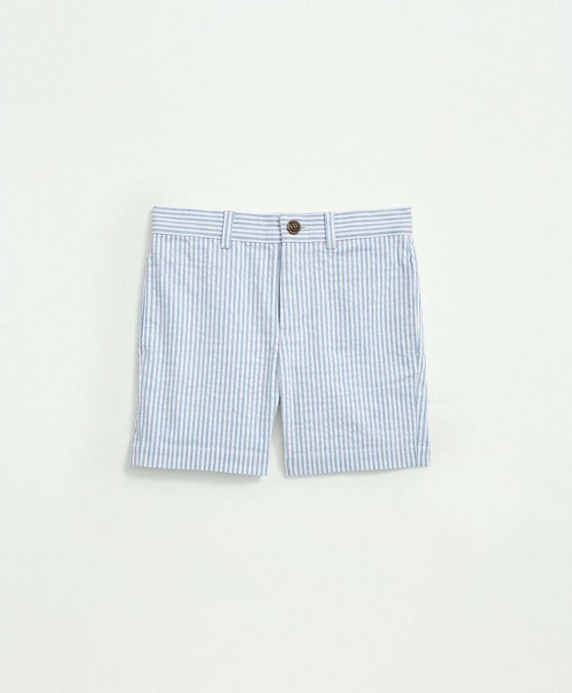 Boys Cotton Seersucker Shorts, image 1