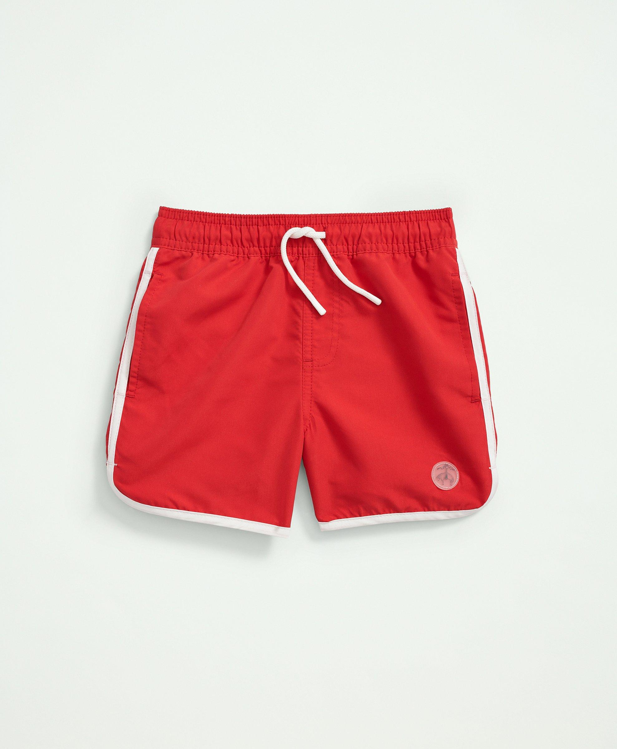 Boys red hot sale swim trunks