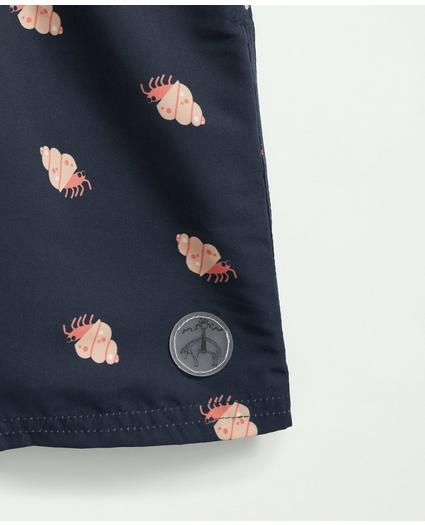 Boys Crab Print Swim Trunks, image 2