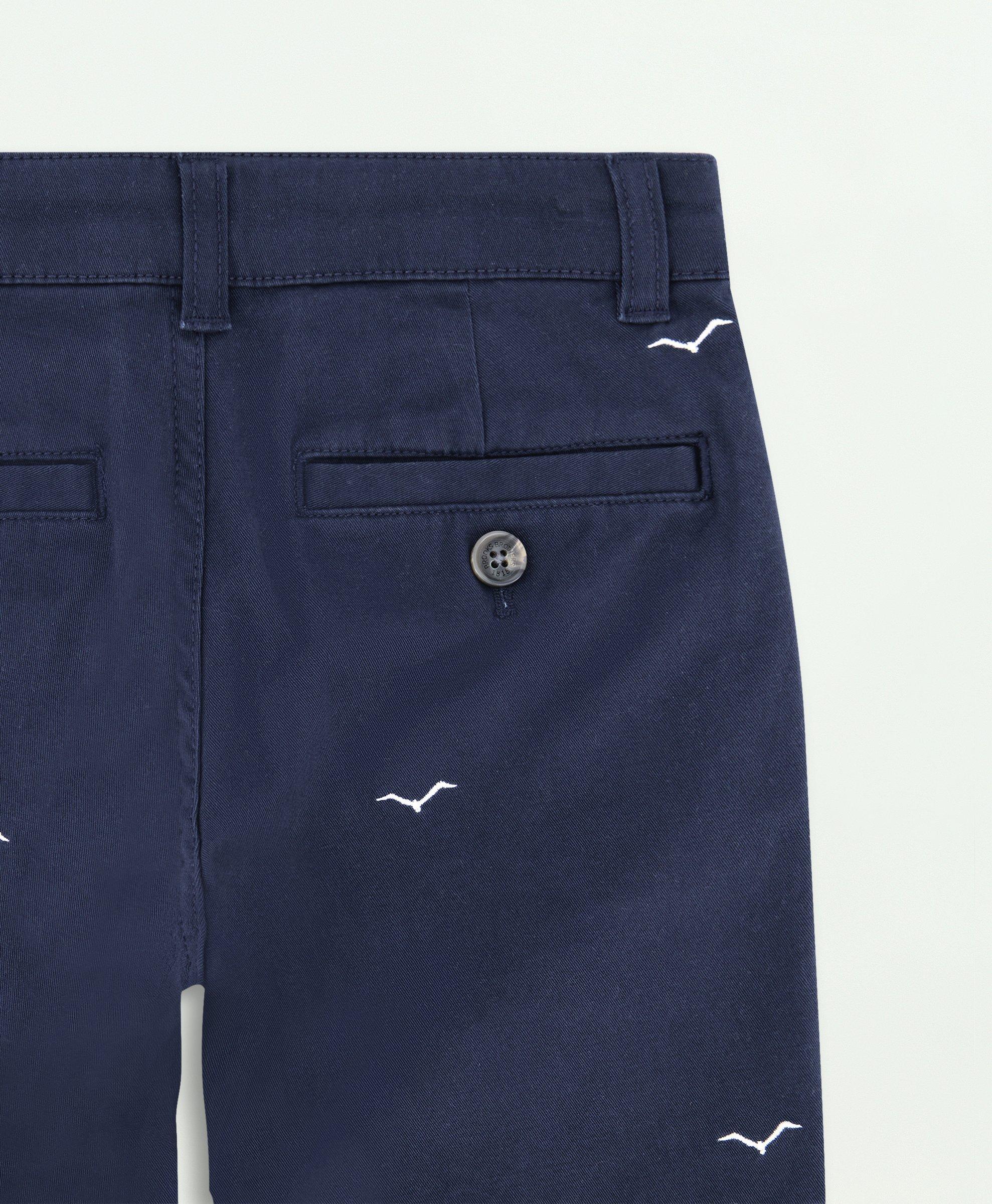 Boys Seagull Embroidered Shorts