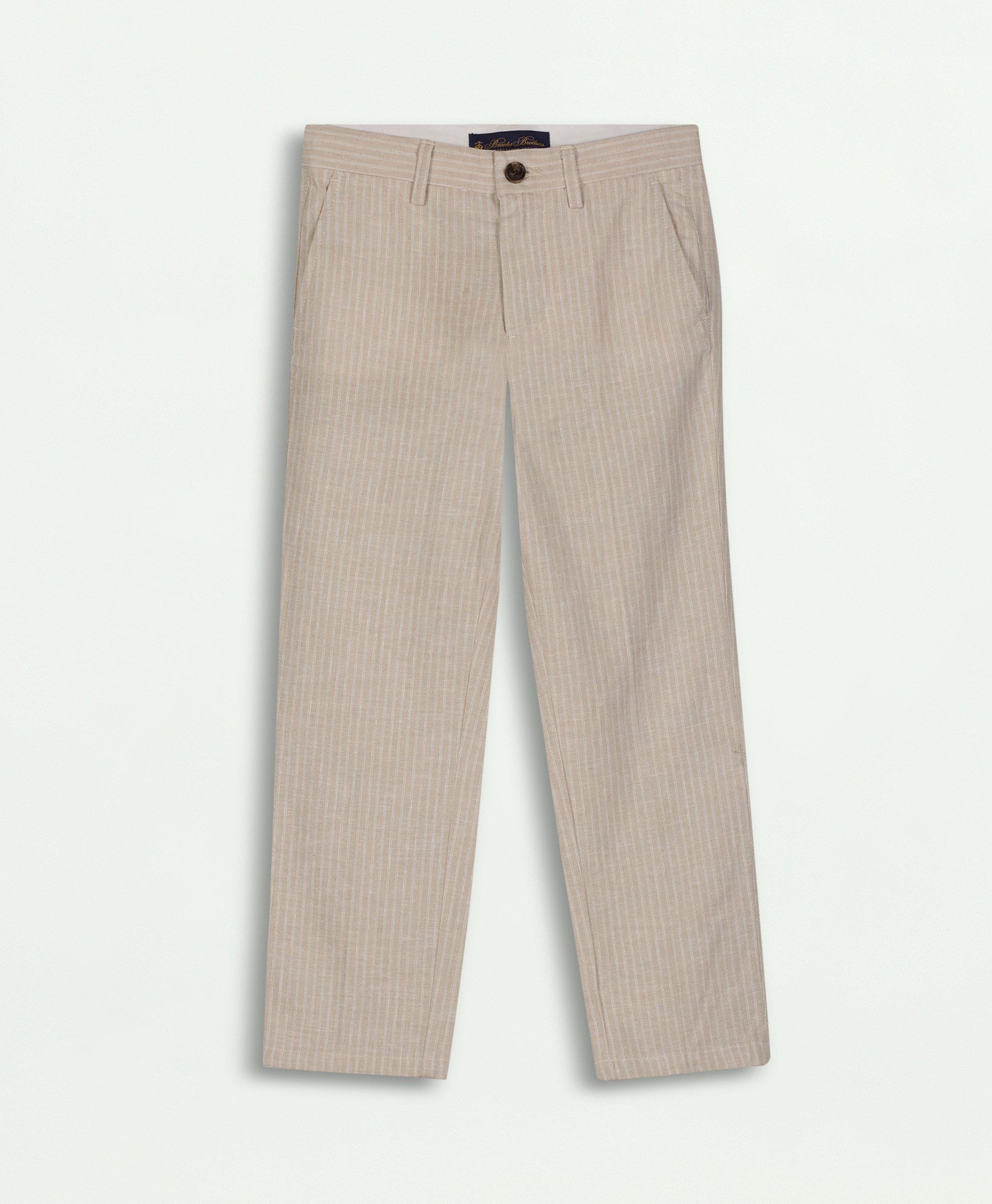 Boys Linen-Blend Pants