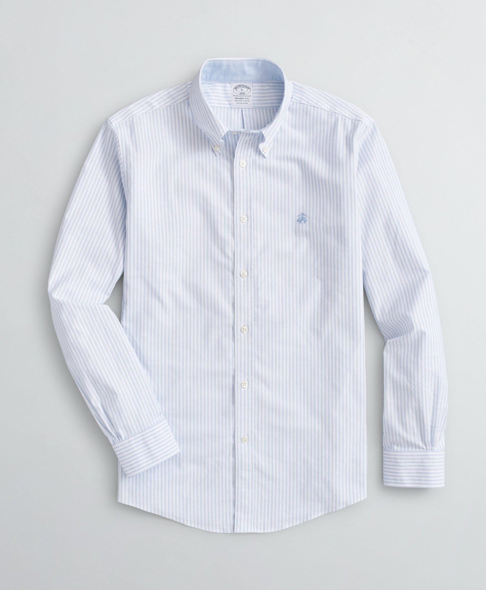 Stretch Regent Regular-Fit Sport Shirt, Non-Iron Bengal Stripe Oxford