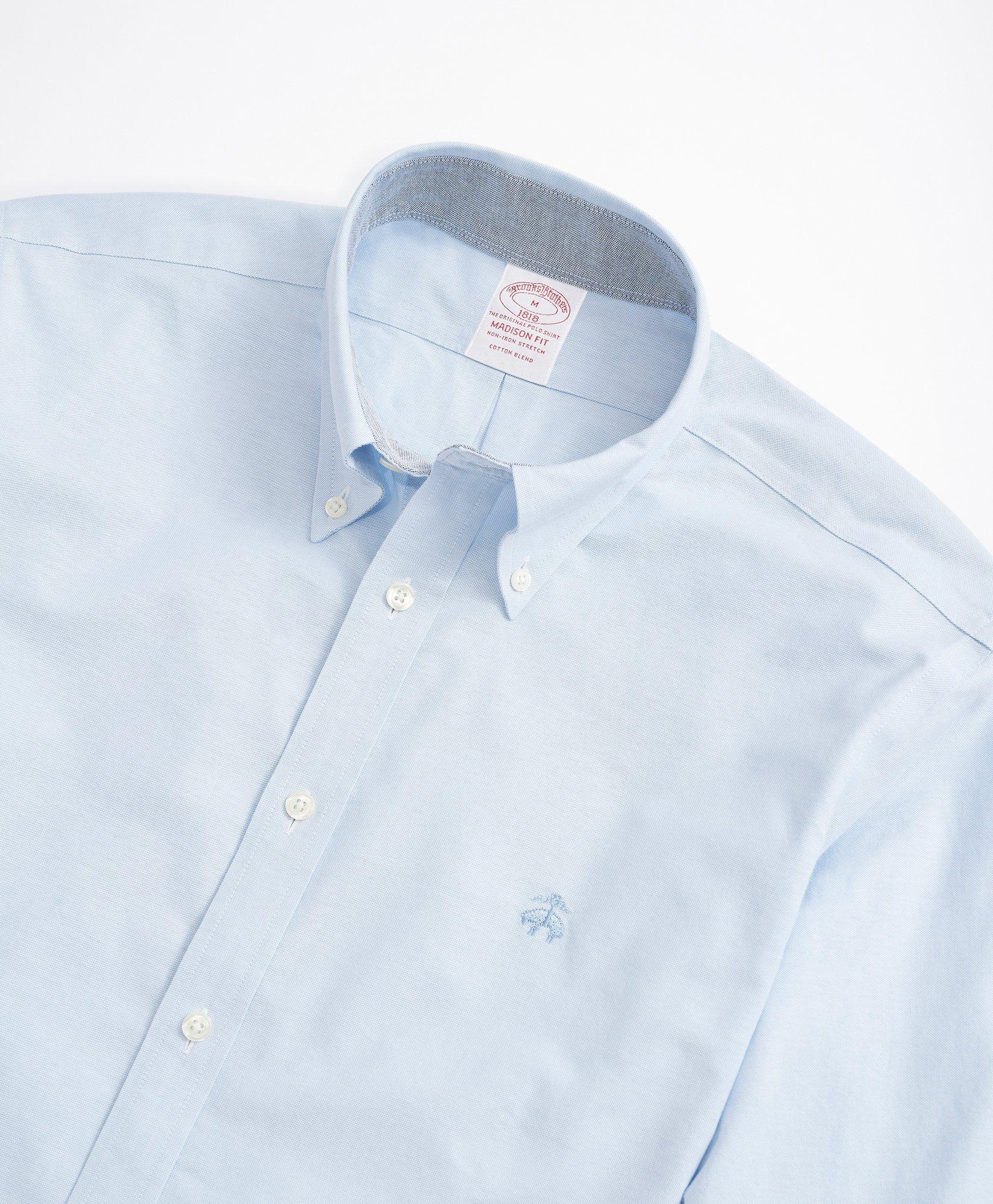 Stretch Madison Relaxed-Fit Sport Shirt, Non-Iron Oxford, image 2