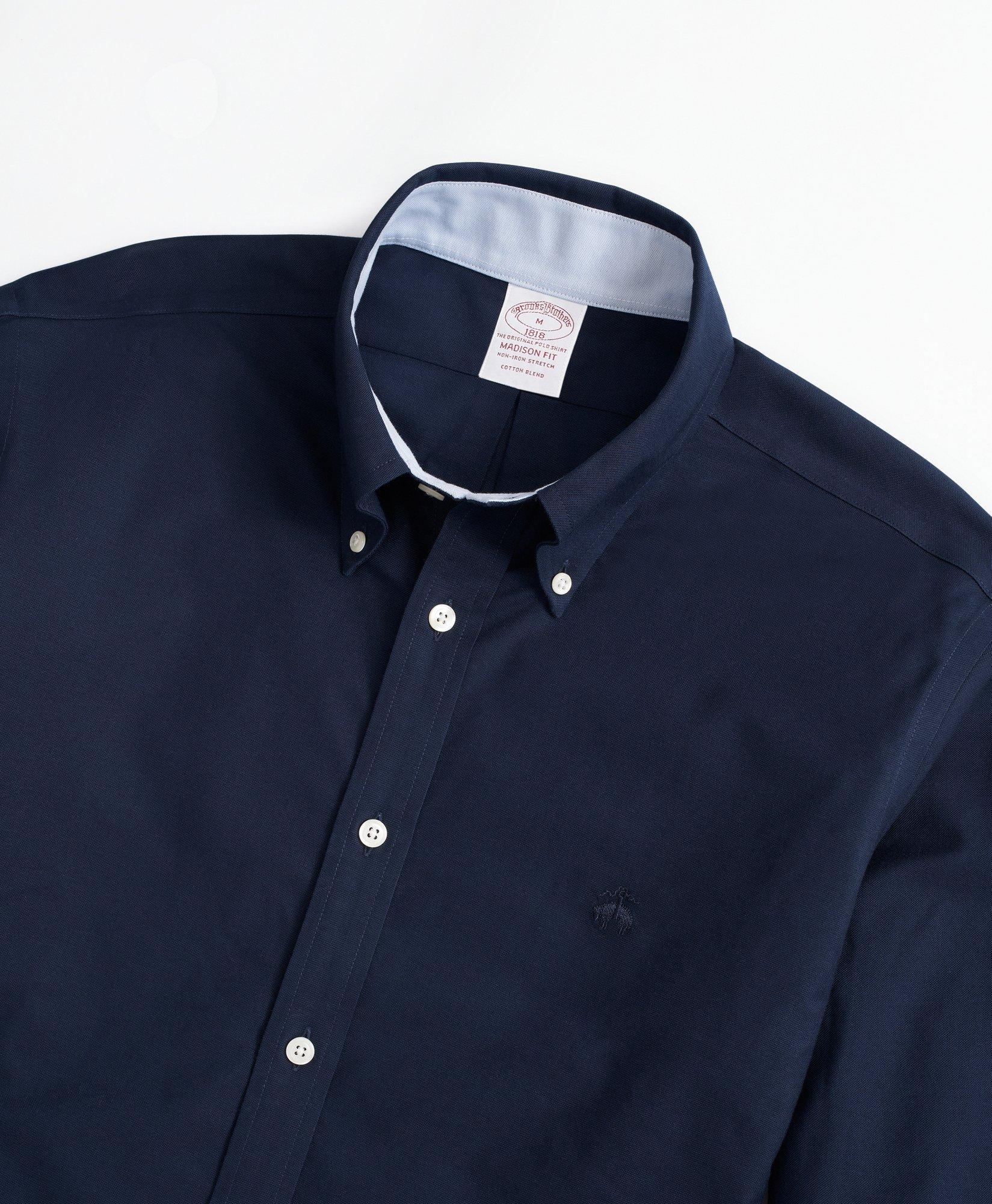 Stretch Madison Relaxed-Fit Sport Shirt, Non-Iron Oxford