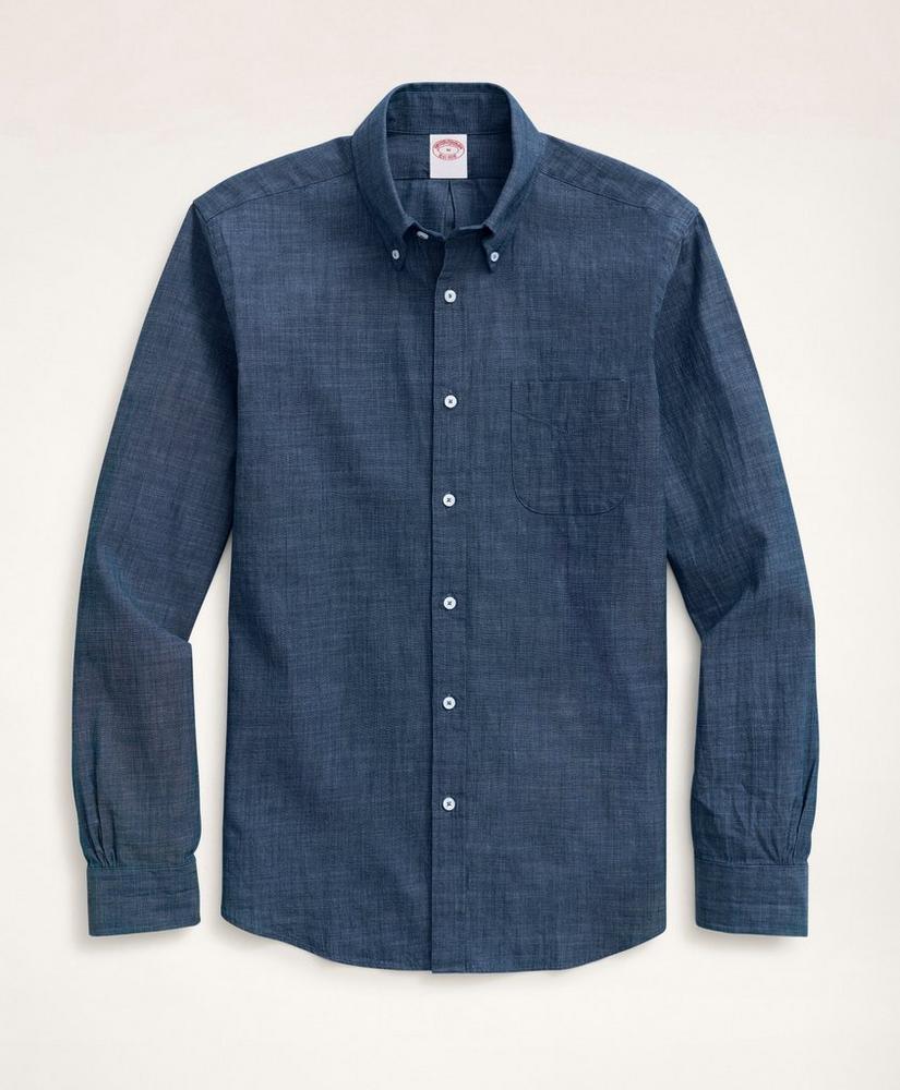 Madison Relaxed-Fit Chambray Sport Shirt, image 1