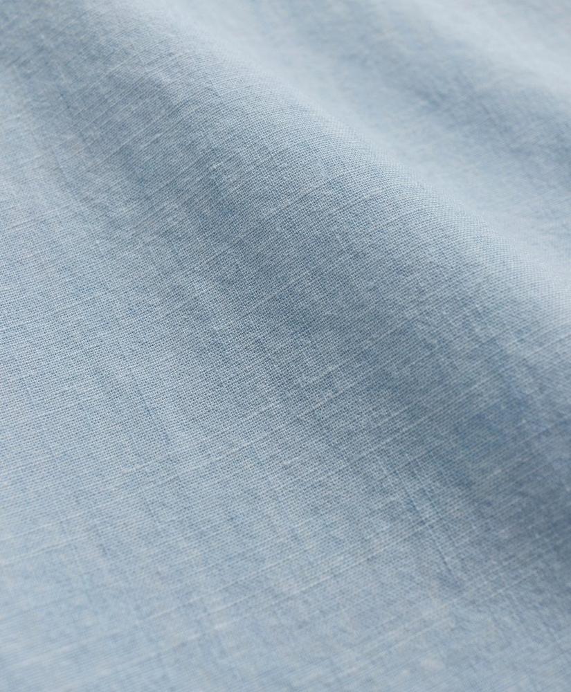 Cotton Chambray Button-Down Collar Short-Sleeve Sport Shirt, image 3
