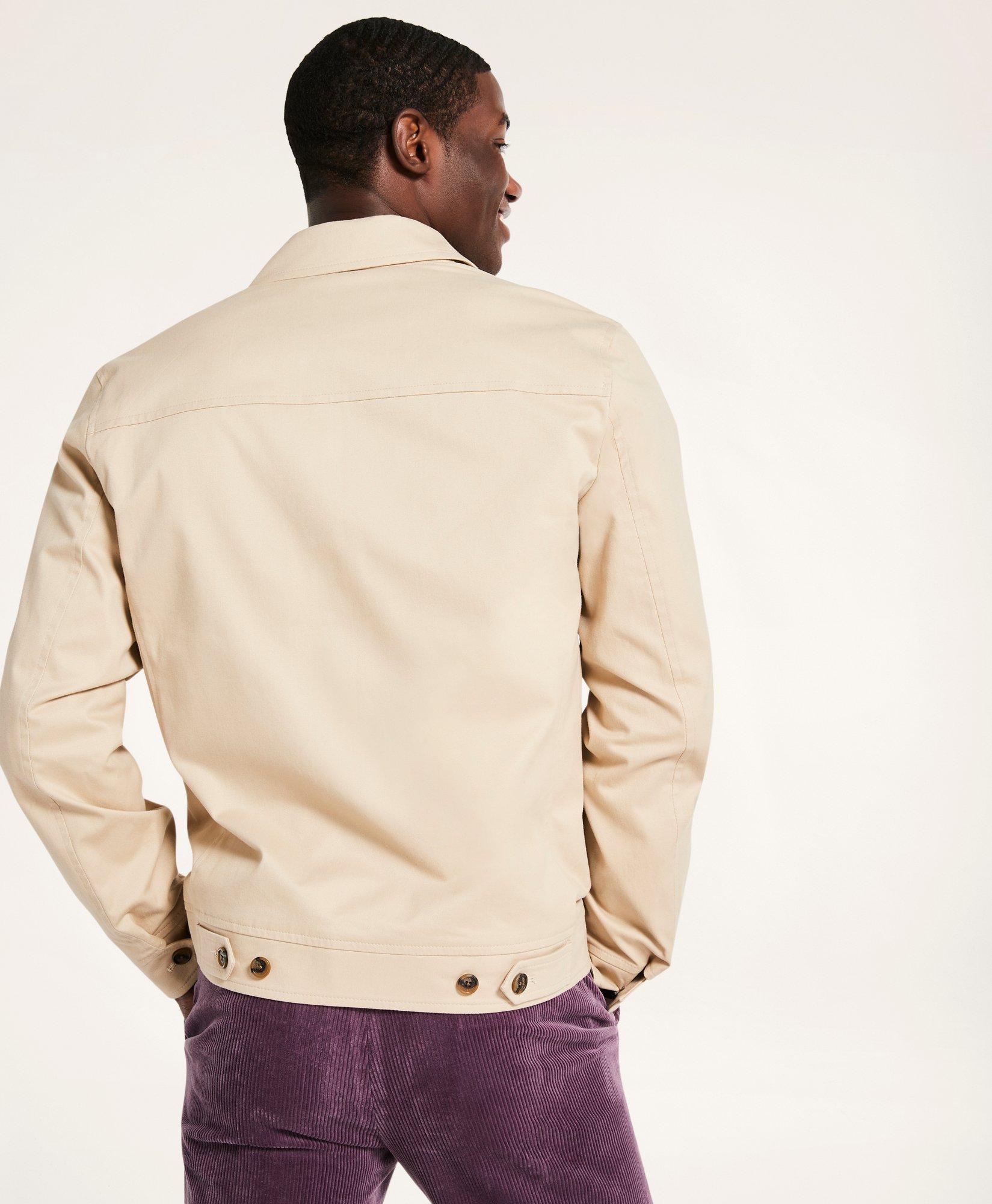 Stretch Cotton Twill Bomber Jacket