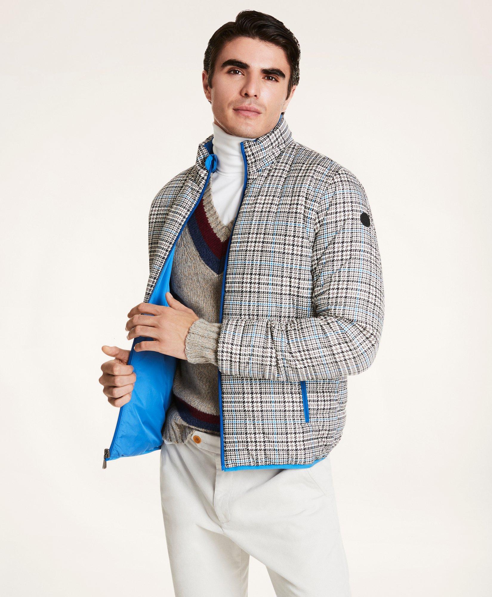 FTC REVERSIBLE PLAID PUFFY JACKET cipelici-orange.com