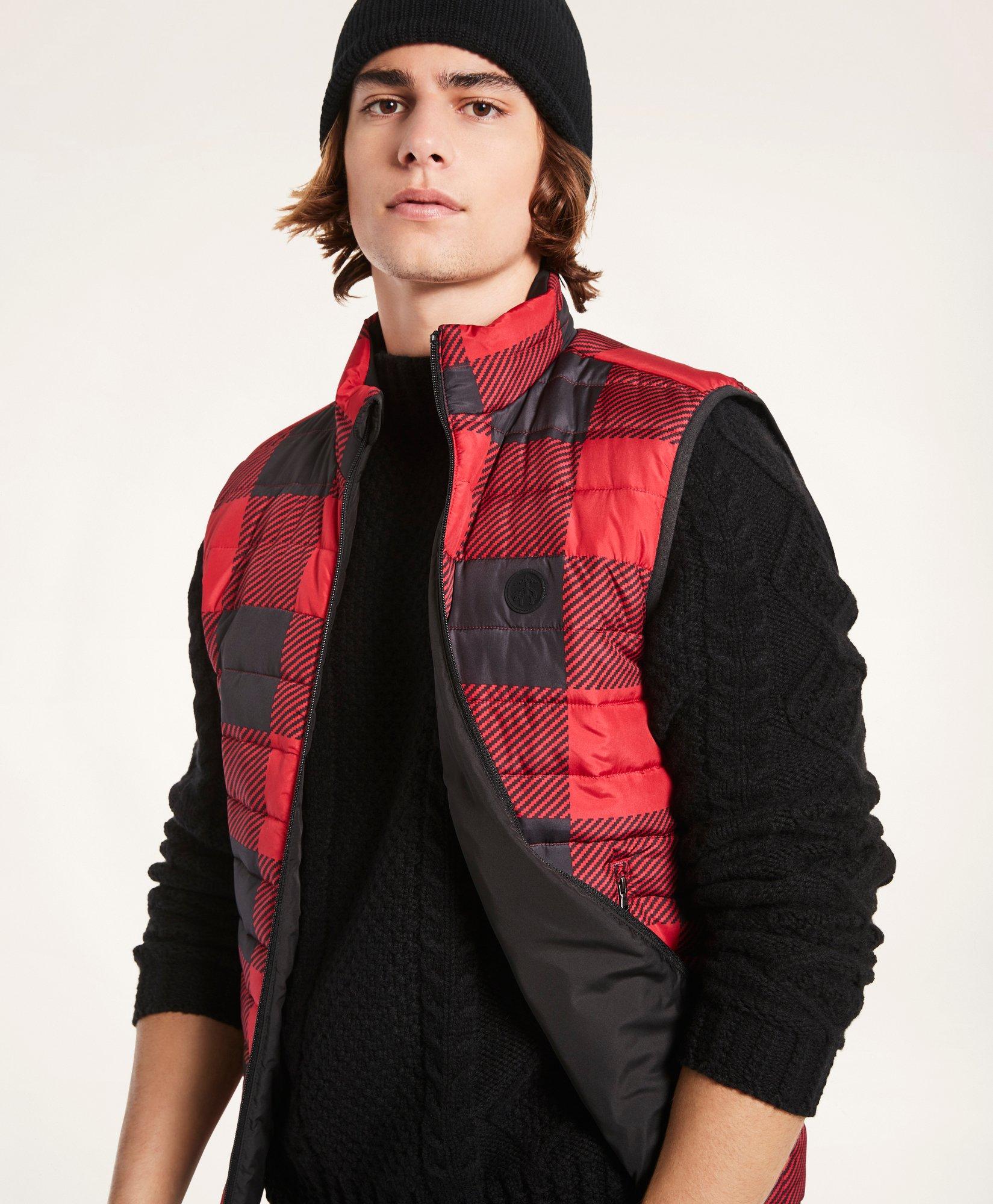 Buffalo Check Reversible Quilted Puffer Vest