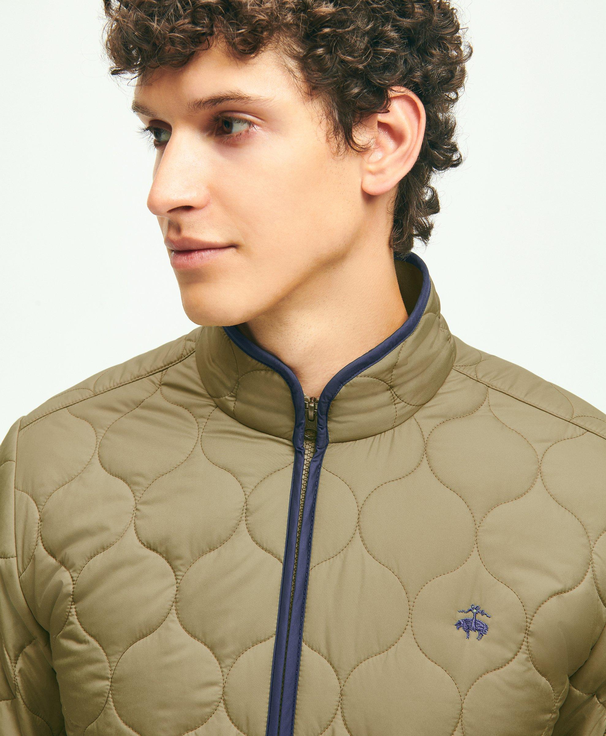 Mens khaki quilted store jacket