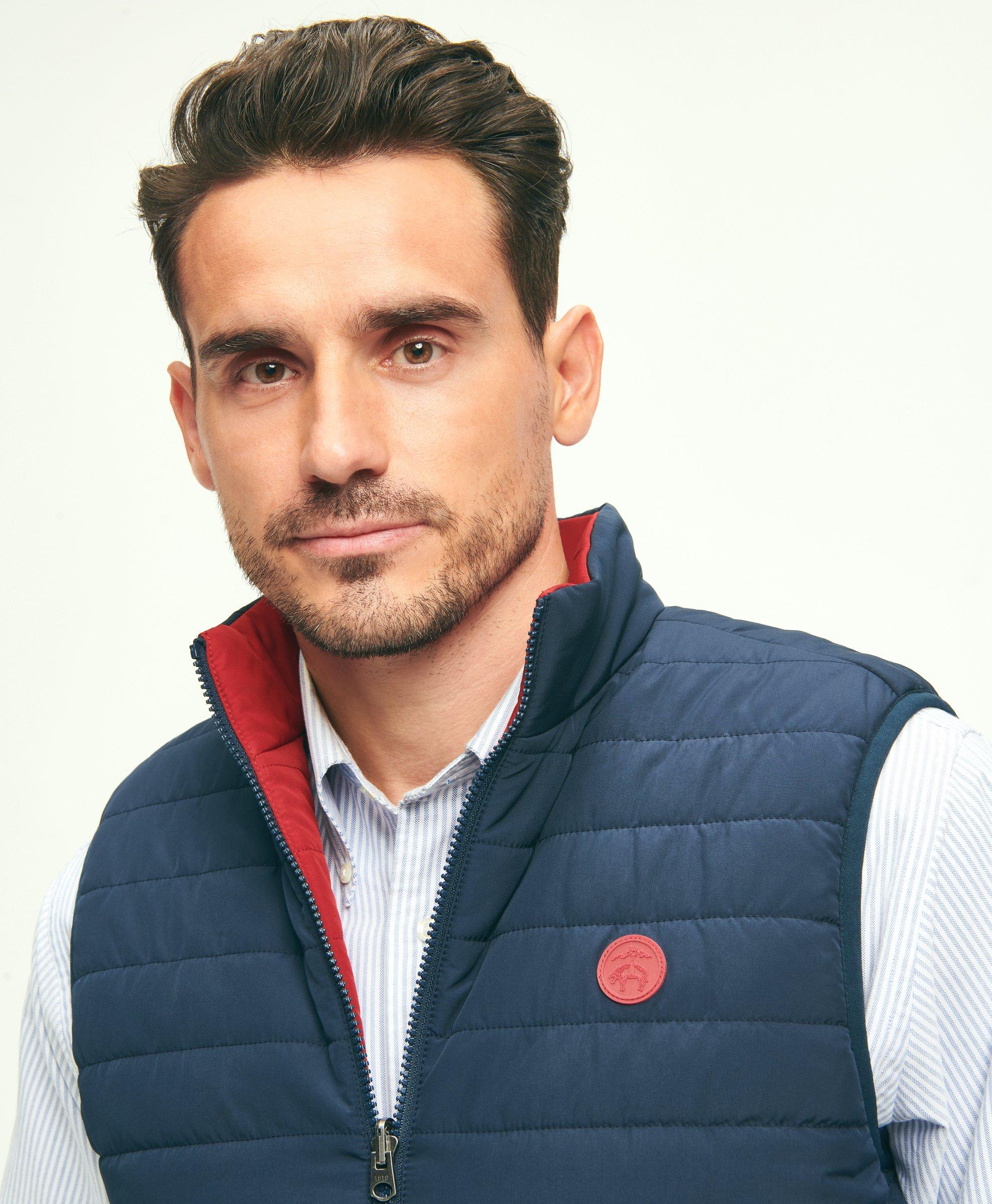 Mens navy 2024 puffer vest