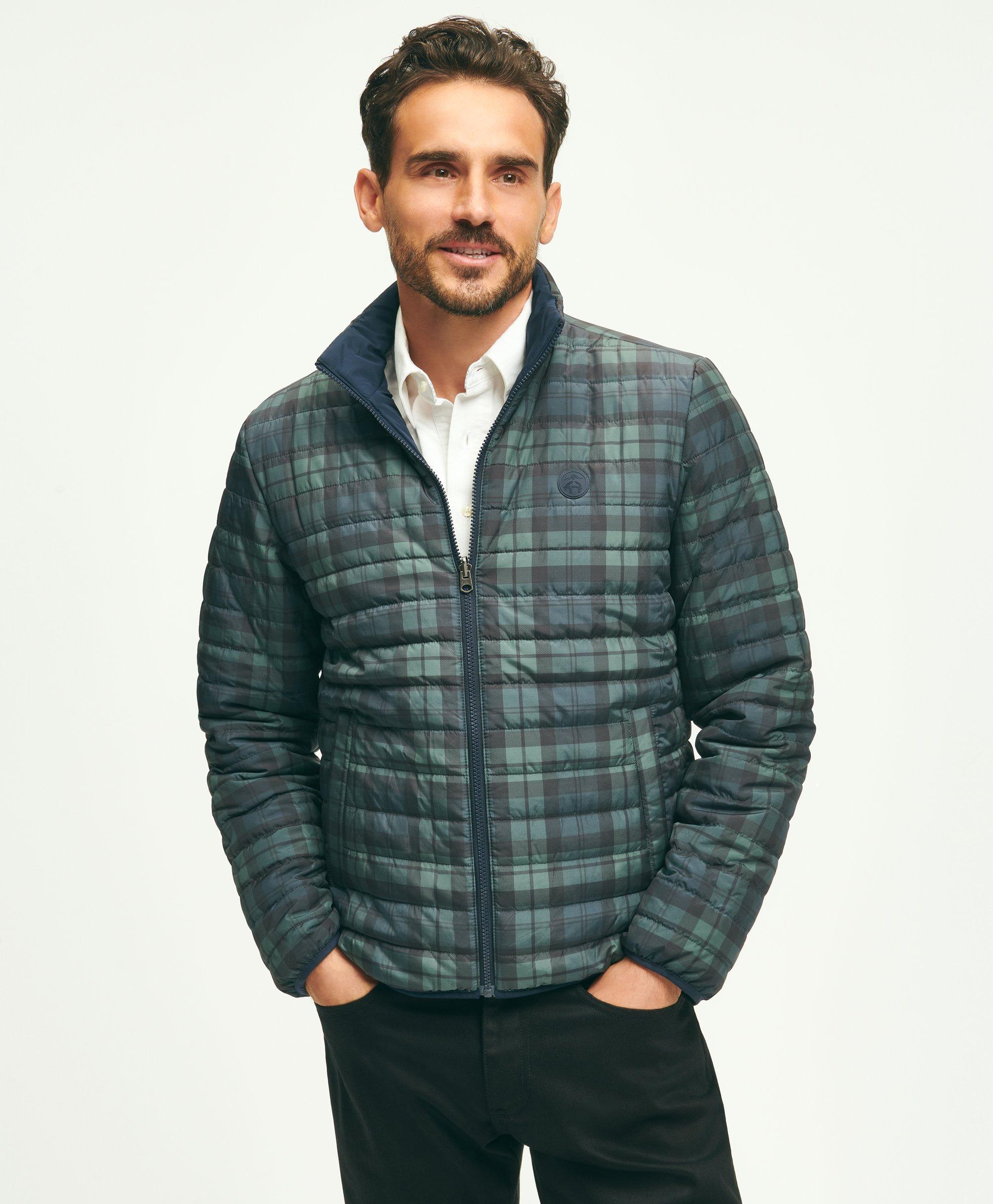 Reversible Black Watch Tartan Puffer Jacket