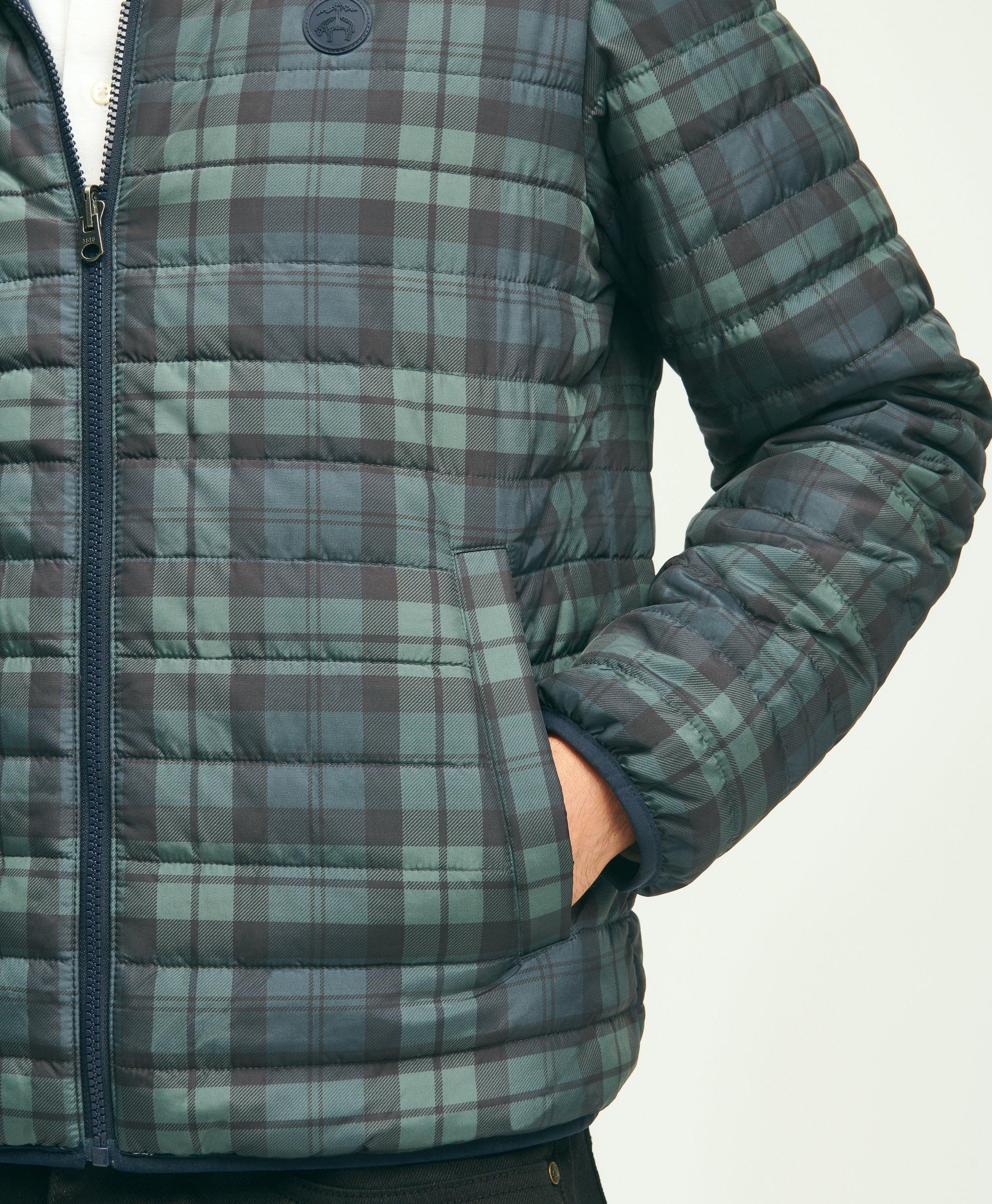 Reversible Black Watch Tartan Puffer Jacket