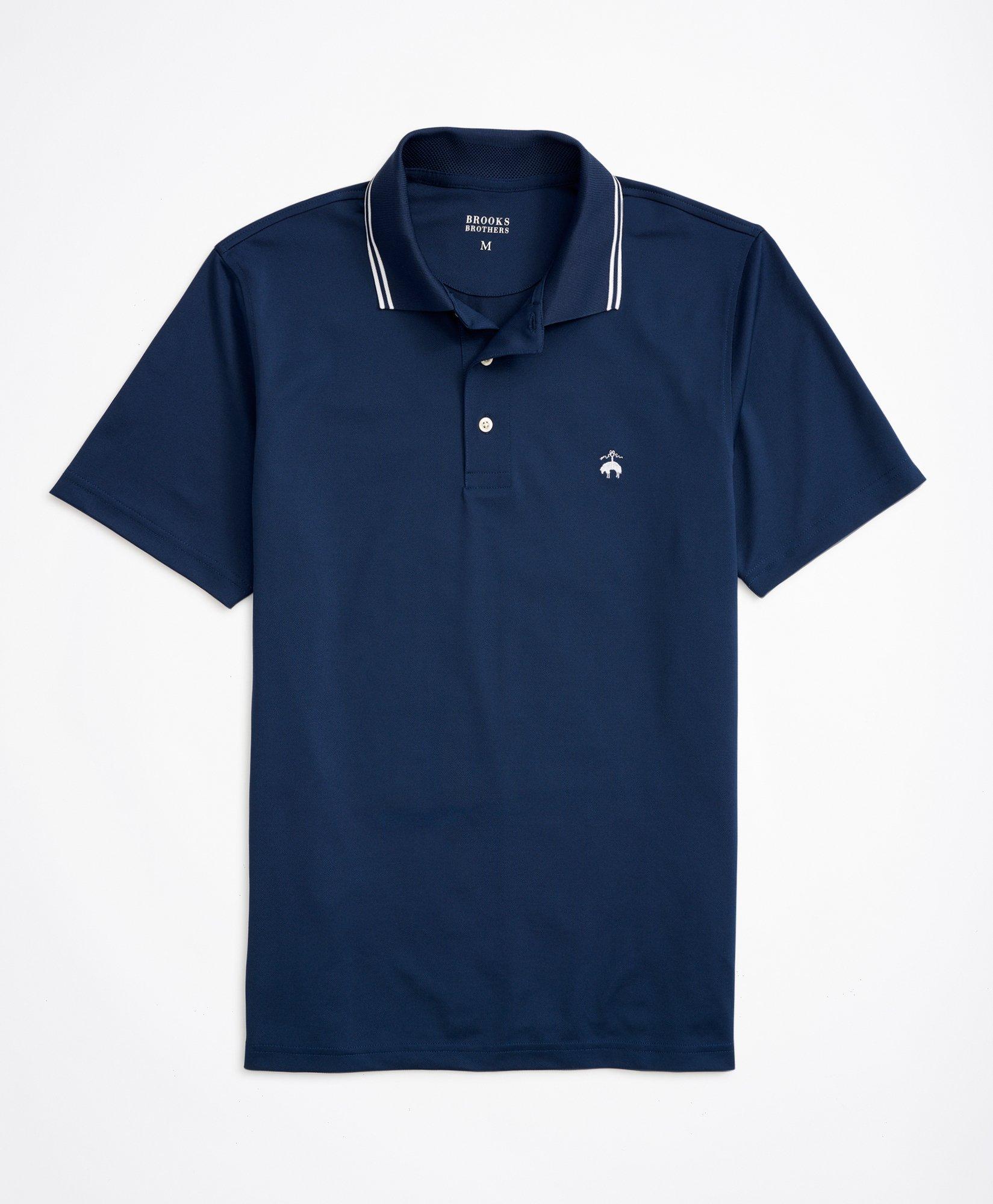 Striped Trim Performance Series Polo Shirt