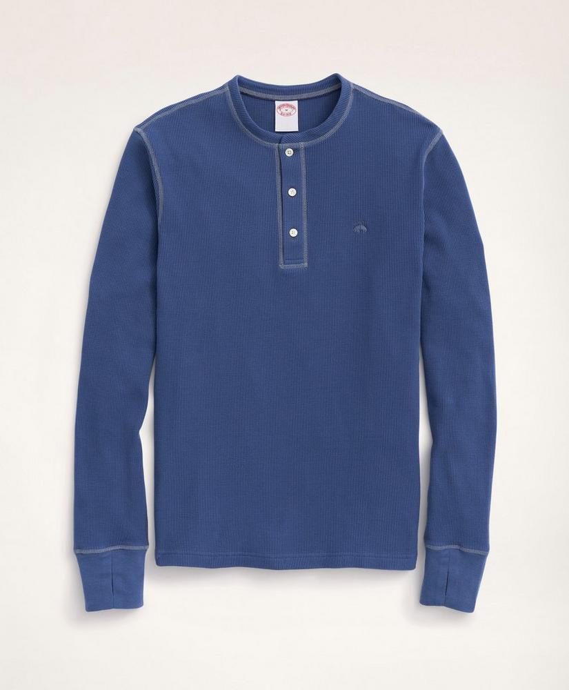 Waffle Henley in Stretch Cotton, image 1