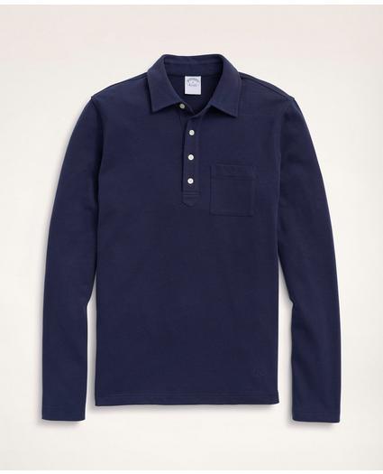 Vintage Jersey Long-Sleeve Polo Shirt, image 1