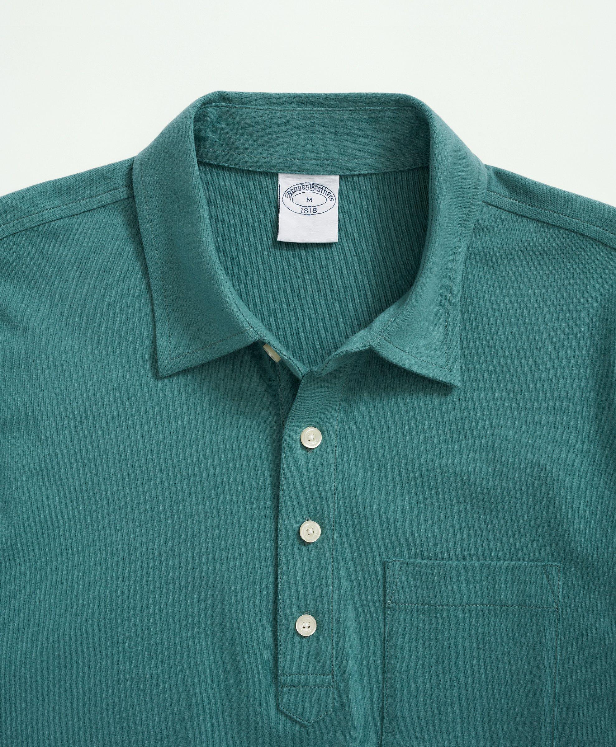 Washed Cotton Jersey Polo Shirt