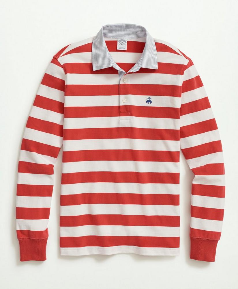 Sueded Cotton Stripe Rugby, image 1