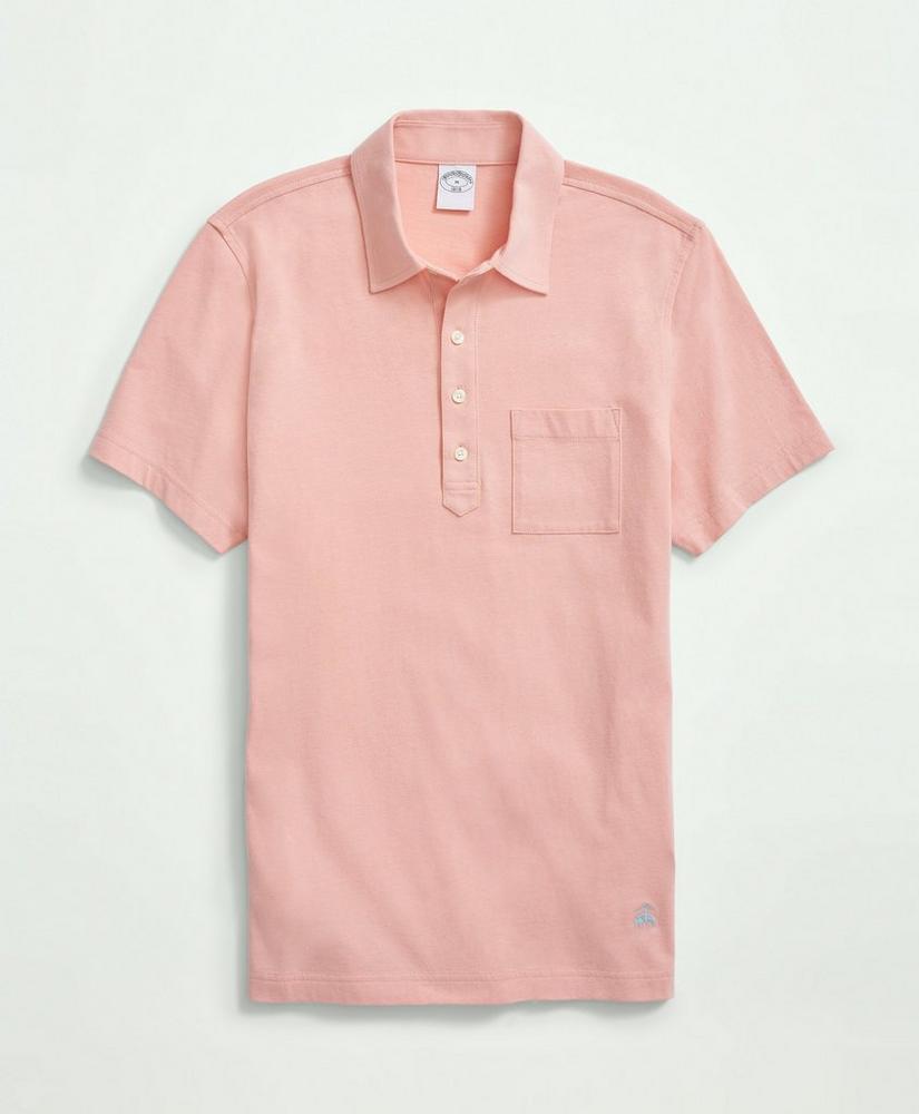 Washed Cotton Jersey Polo Shirt, image 1