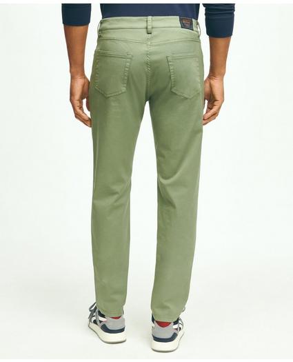 Slim Fit Five-Pocket Stretch Cotton Garment Dyed Pants, image 2