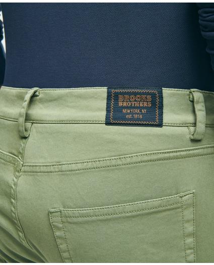Slim Fit Five-Pocket Stretch Cotton Garment Dyed Pants, image 3
