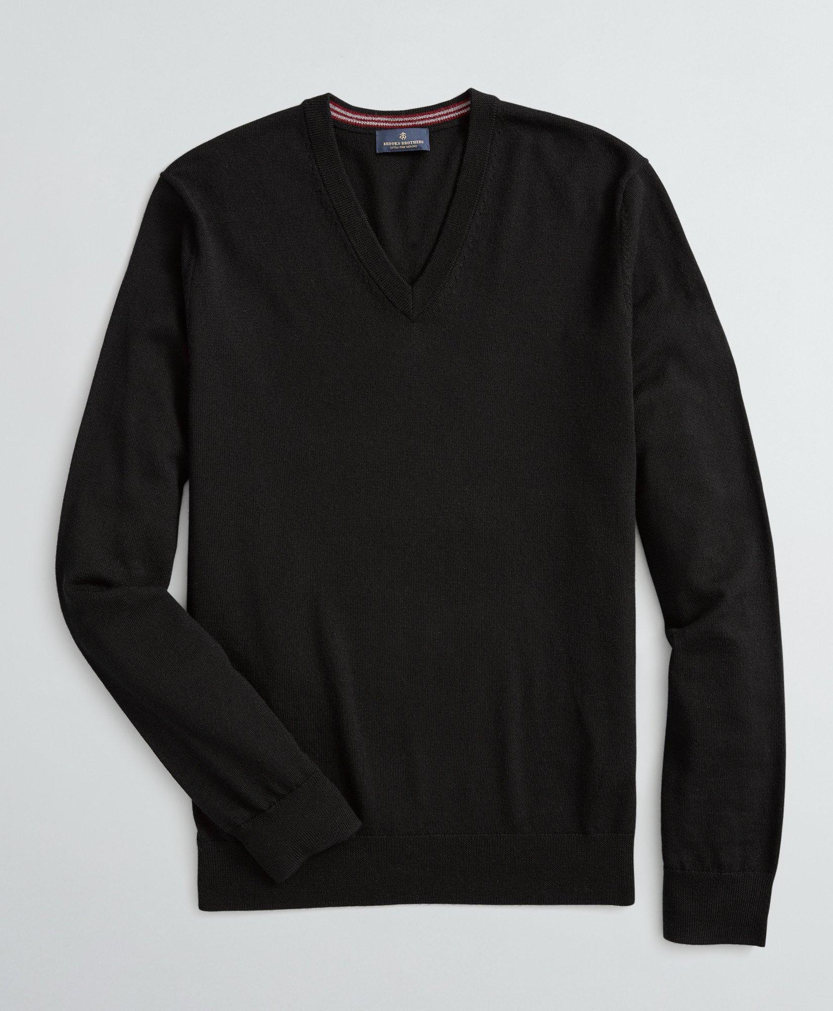 Washable Merino Wool V-Neck Sweater
