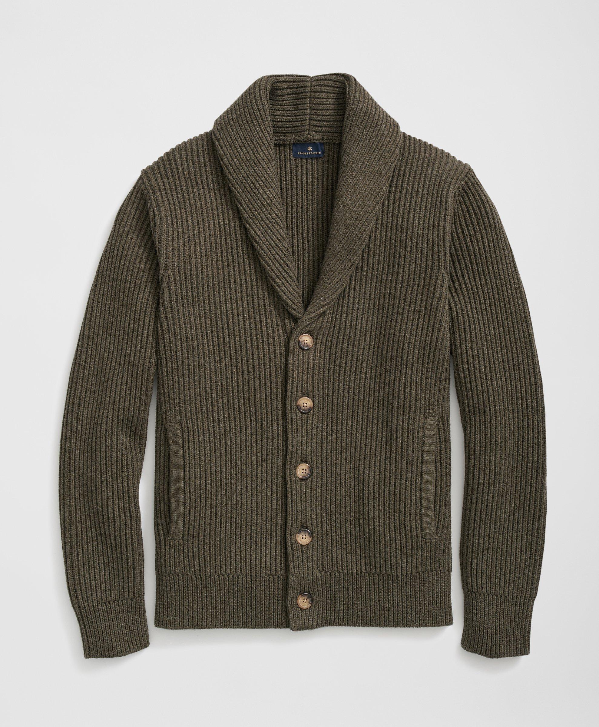 SUPIMA® cotton shawl-collar cardigan