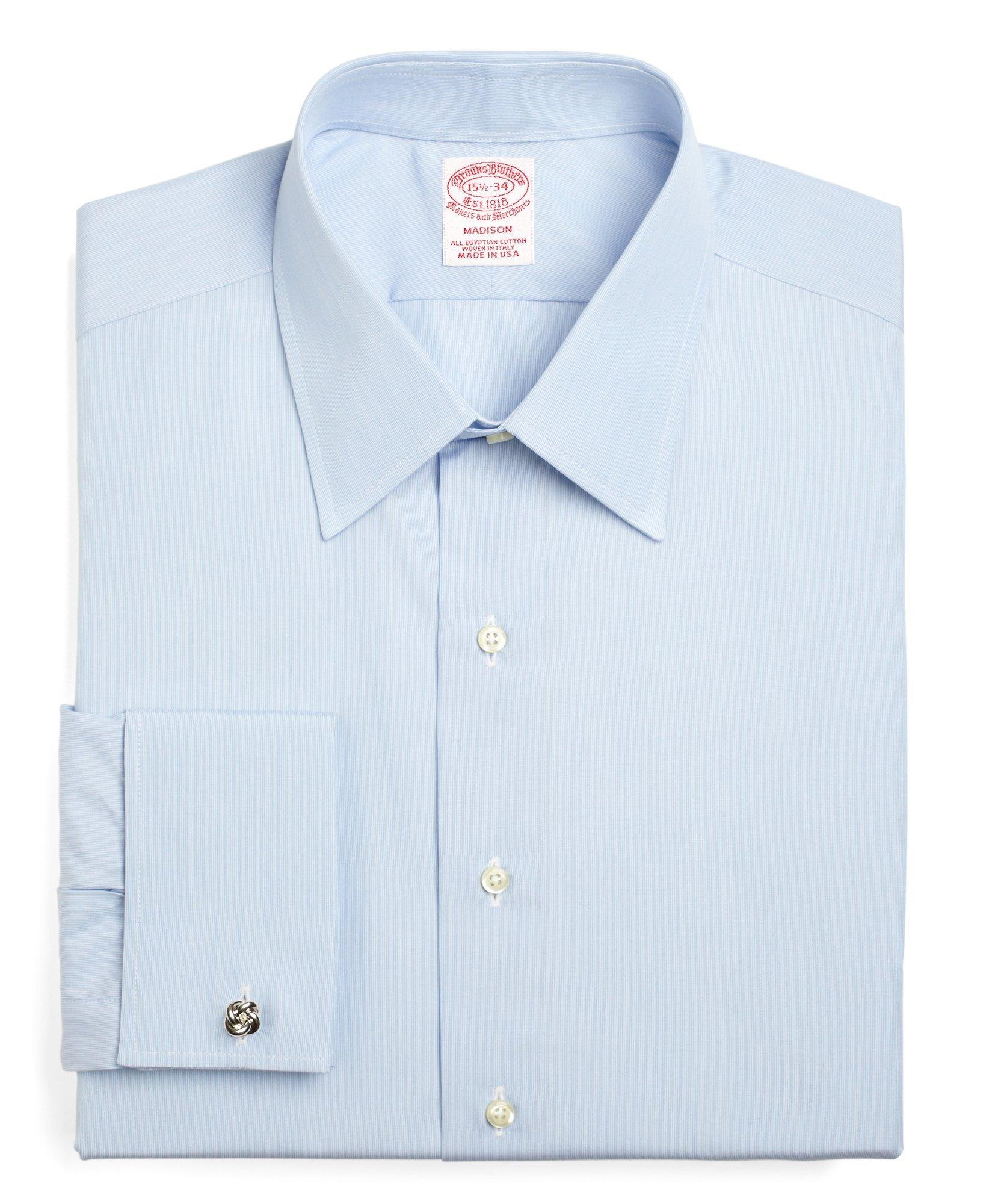 Mens French Blue Classic Fit Shirt With White Collar