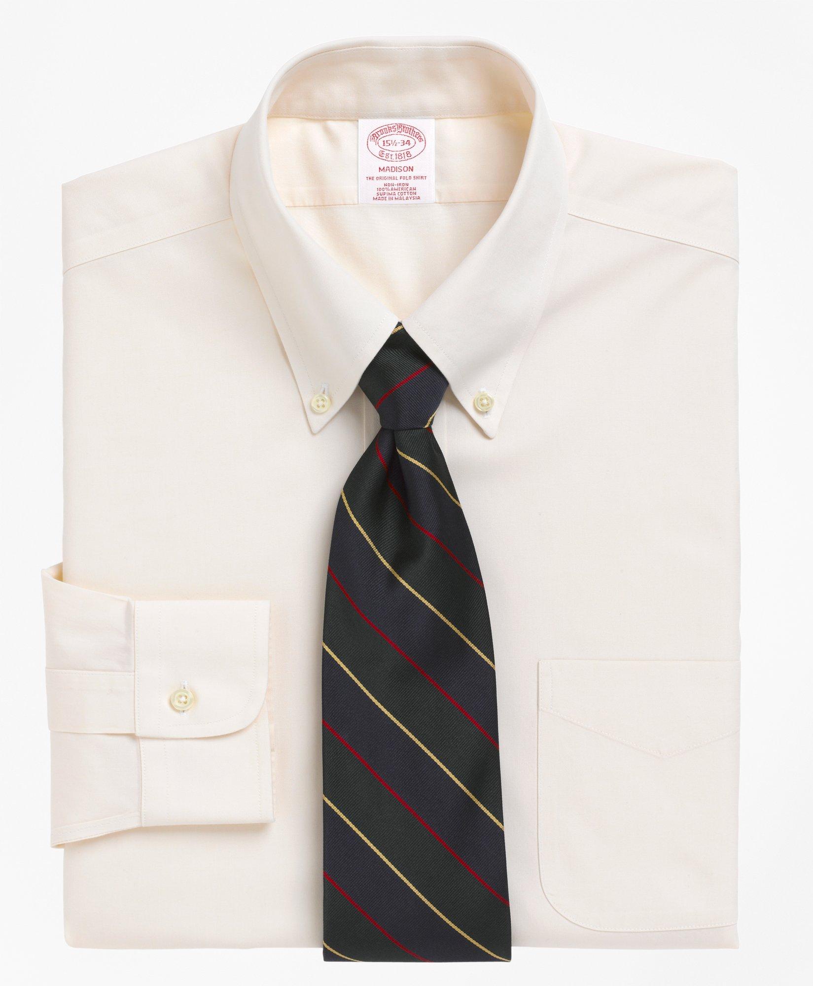 Madison Relaxed-Fit Dress Shirt, Non-Iron Button-Down Collar