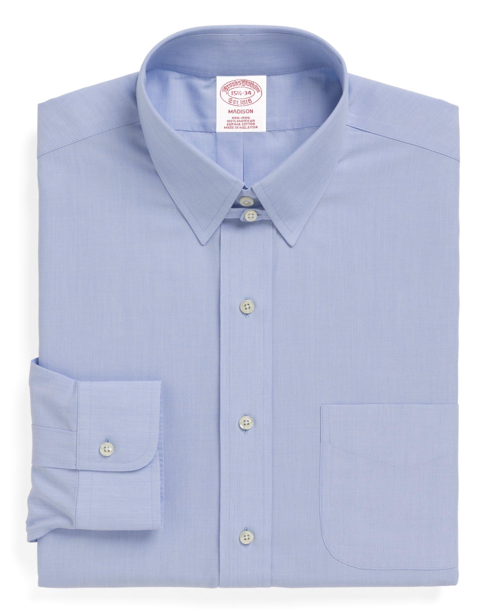 Madison Relaxed-Fit Dress Shirt, Non-Iron Tab Collar