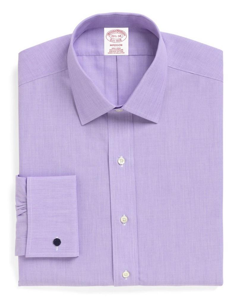 Madison Relaxed-Fit Dress Shirt, Non-Iron Spread Collar French Cuff, image 4