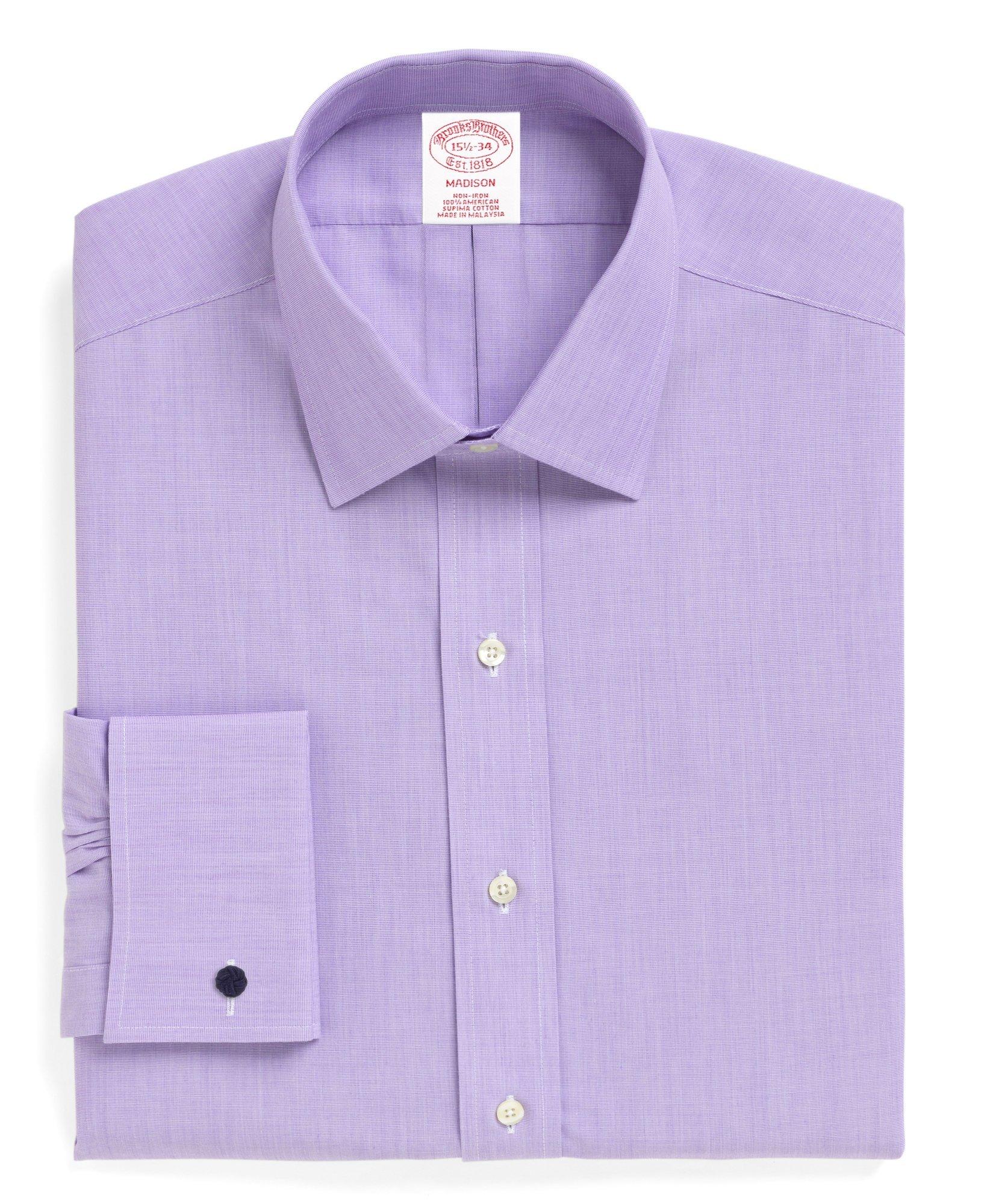 Madison Relaxed-Fit Dress Shirt, Non-Iron Contrast Ainsley Collar French  Cuff