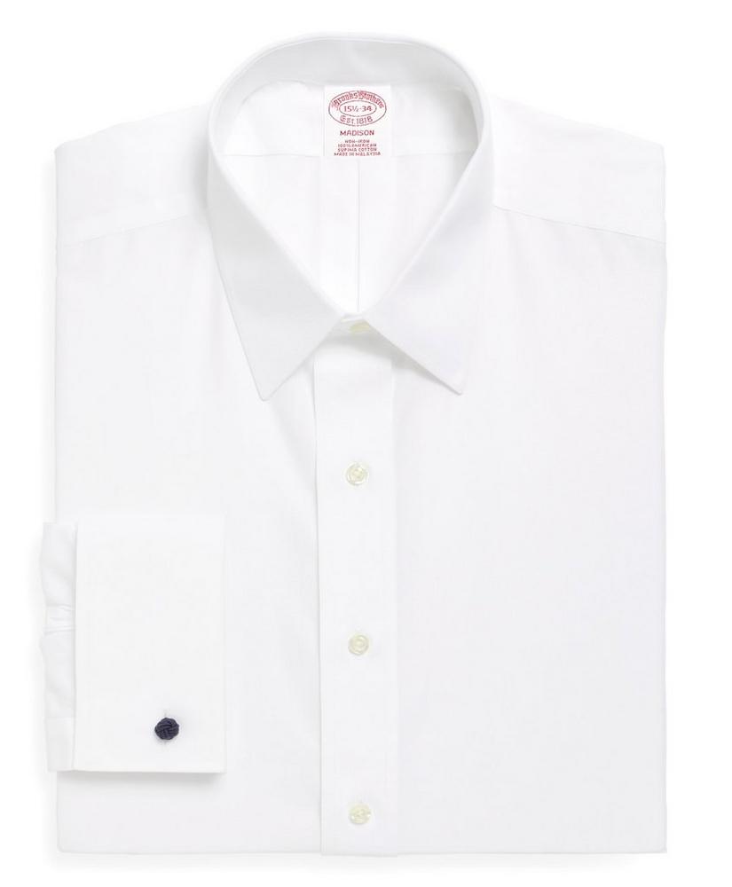 Men's French Cuff Solid Dress Shirt 03F2 Classic Fit Contrast Collar 