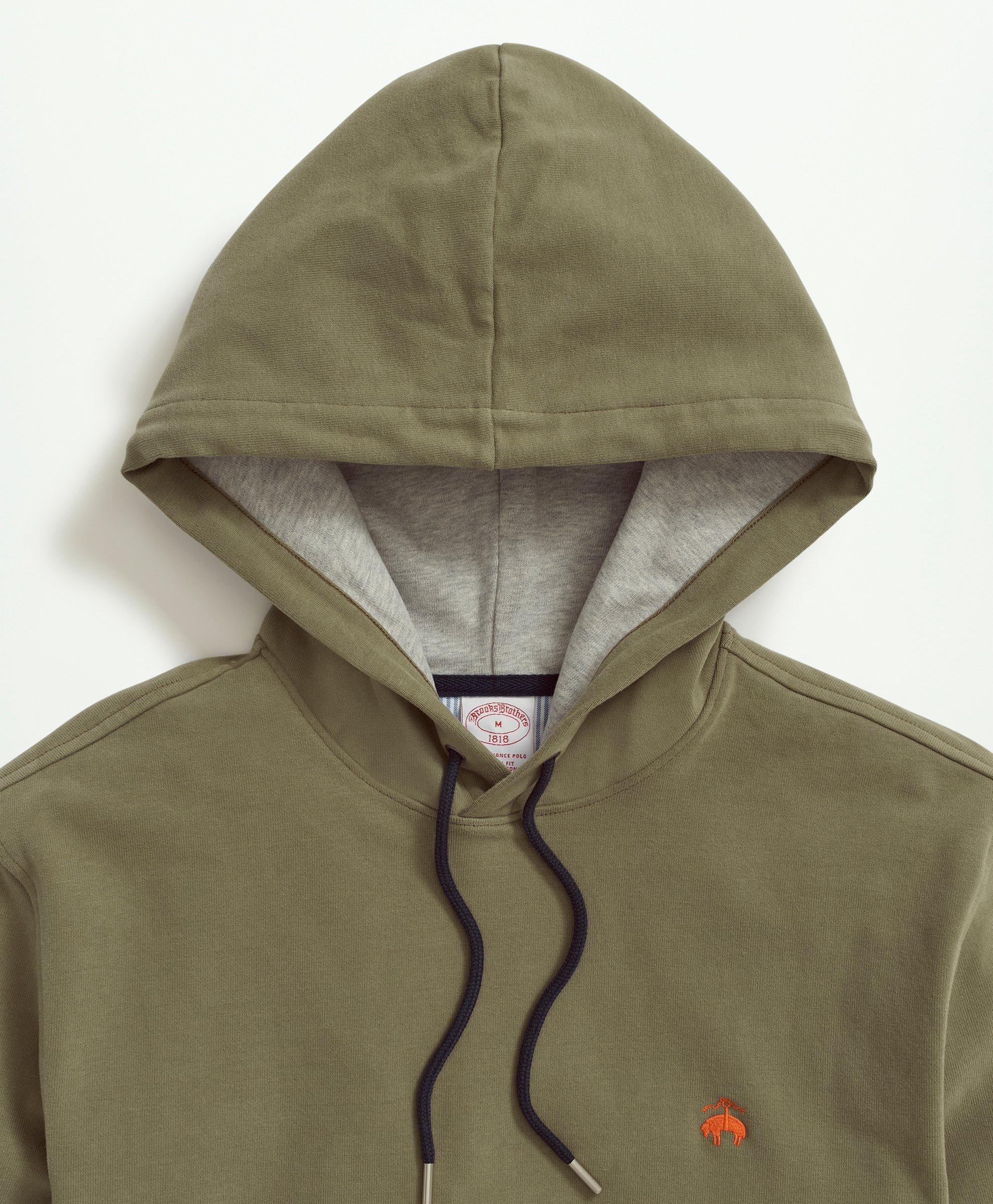 Stretch Sueded Cotton Jersey Hoodie