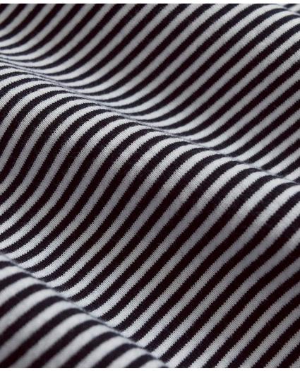 French Terry Cotton Fine Stripe  Mock Neck, image 3