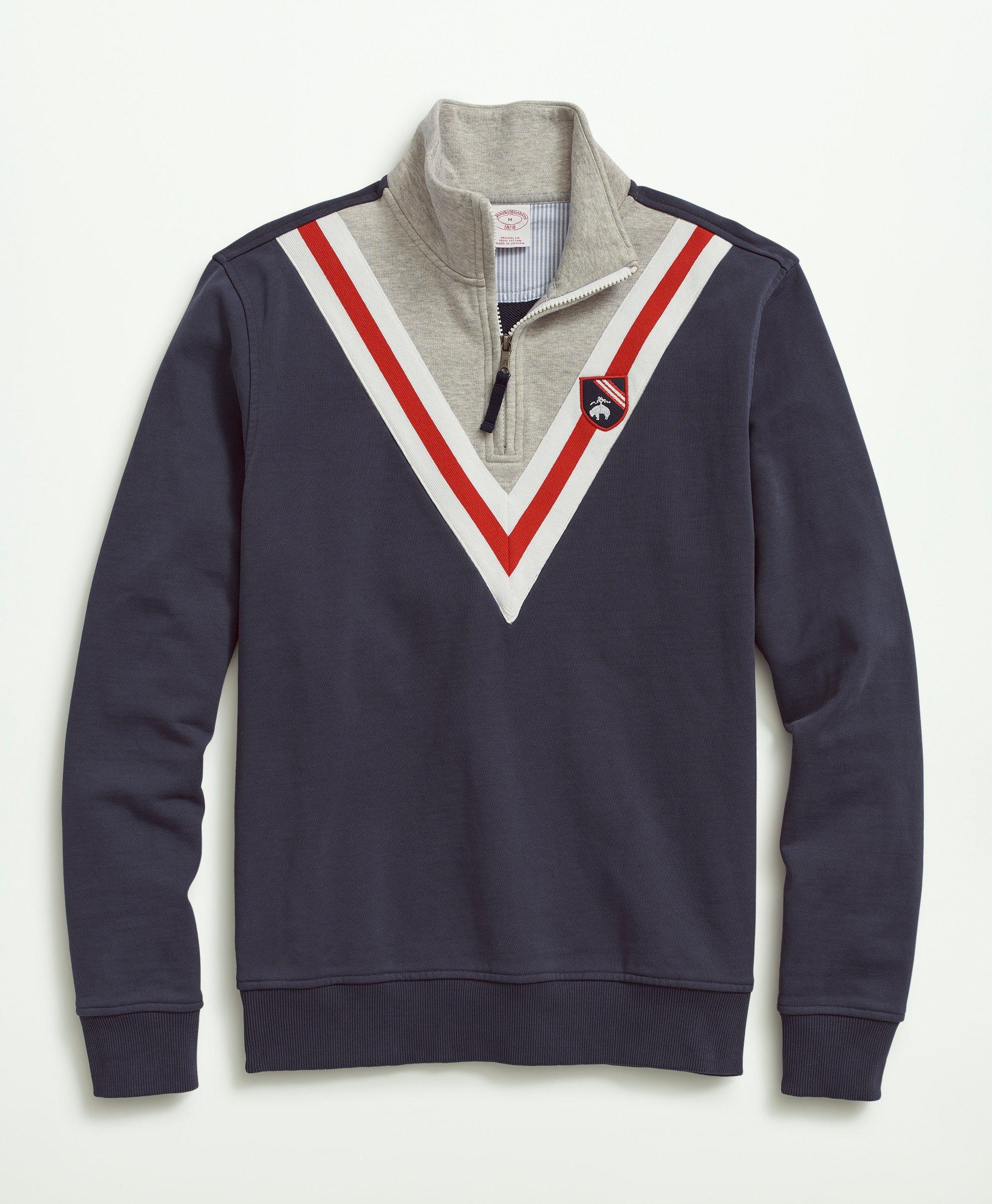 Vintage thick cotton ralph lauren polo zip up online pullove