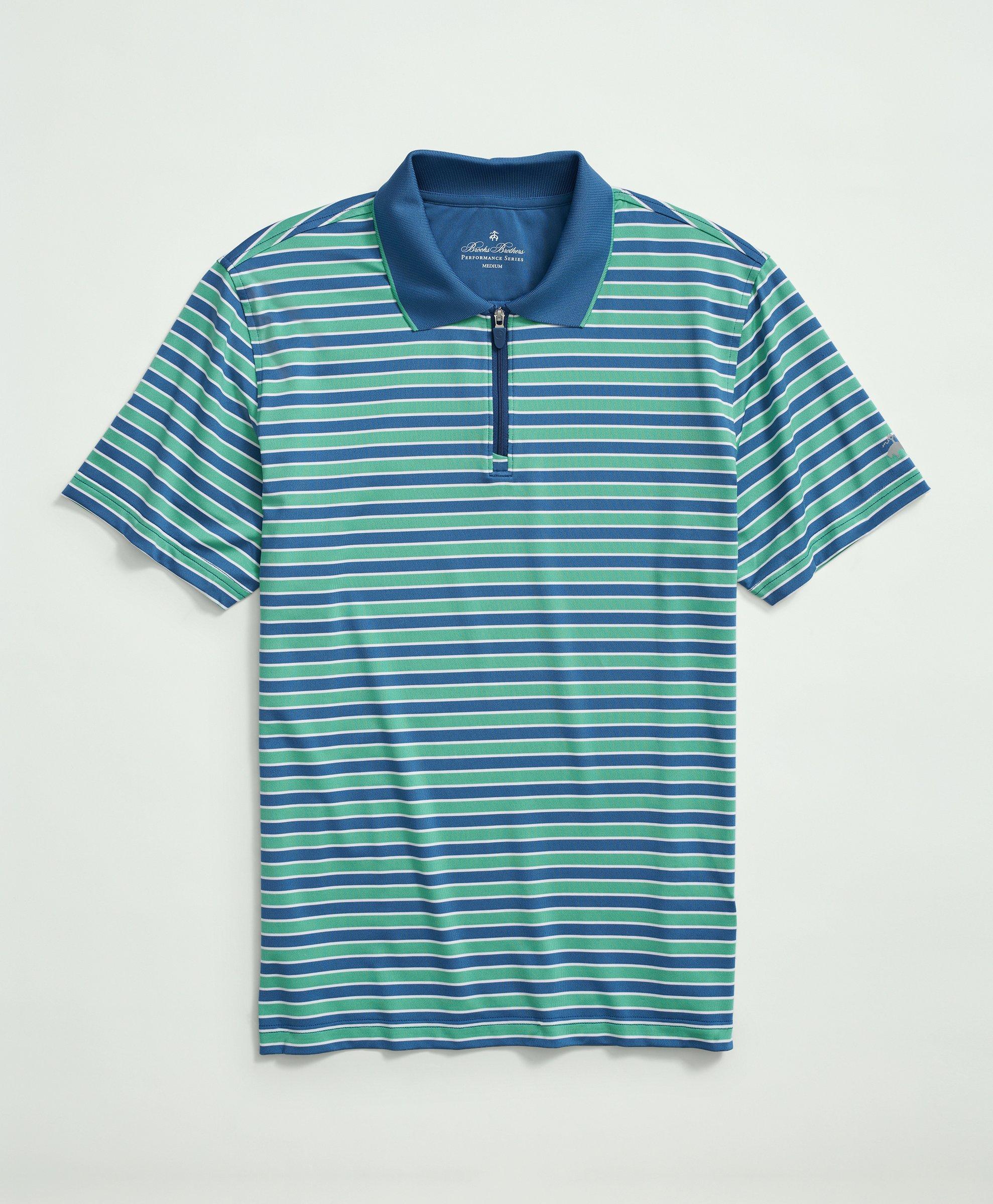 Performance Series Zip Stripe Polo Shirt