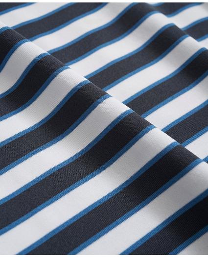 Performance Zip Stripe Polo Shirt, image 2